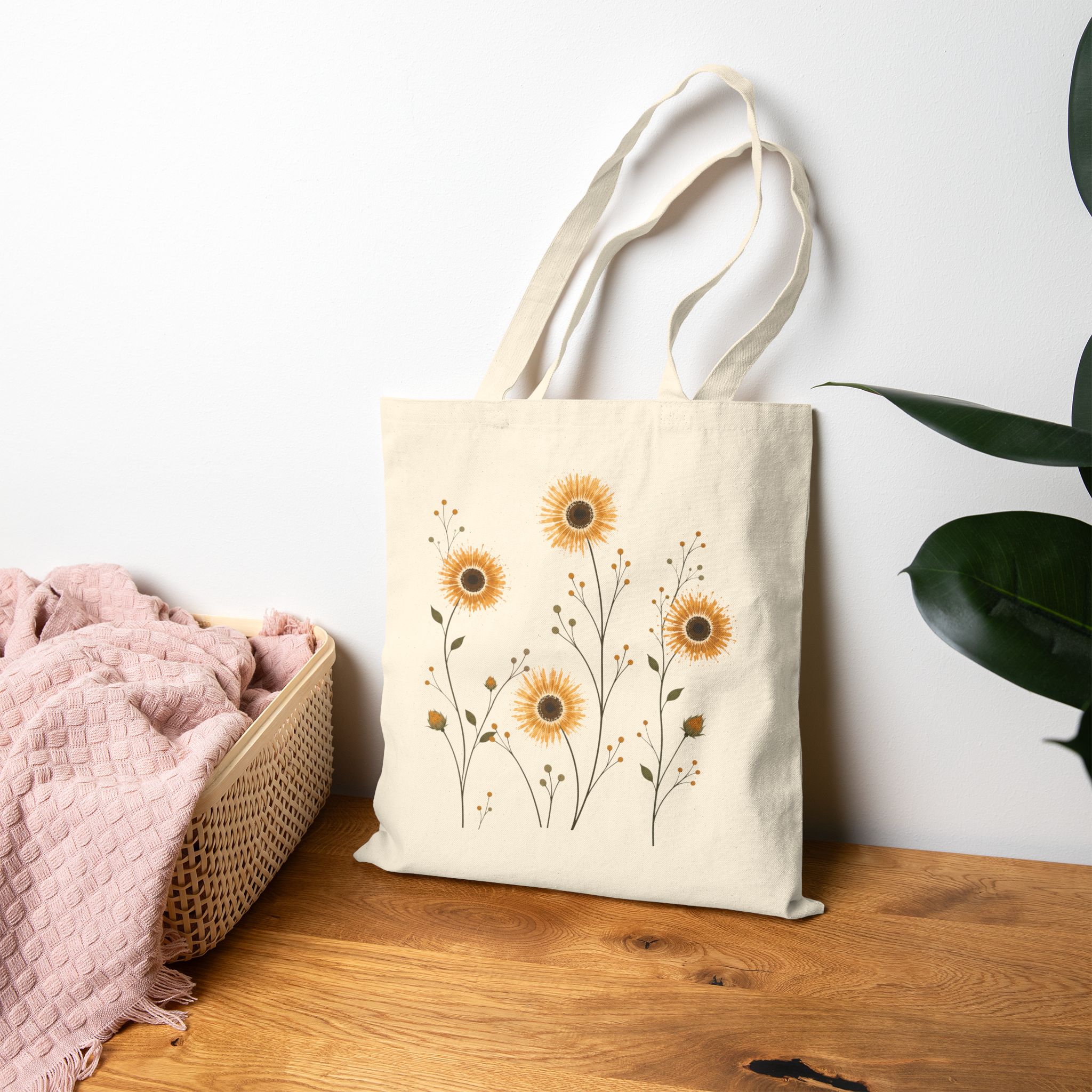Sunflower Canvas Tote Bag