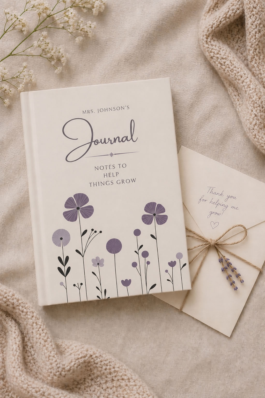 Floral Teacher Appreciation Journal – Notes to Grow