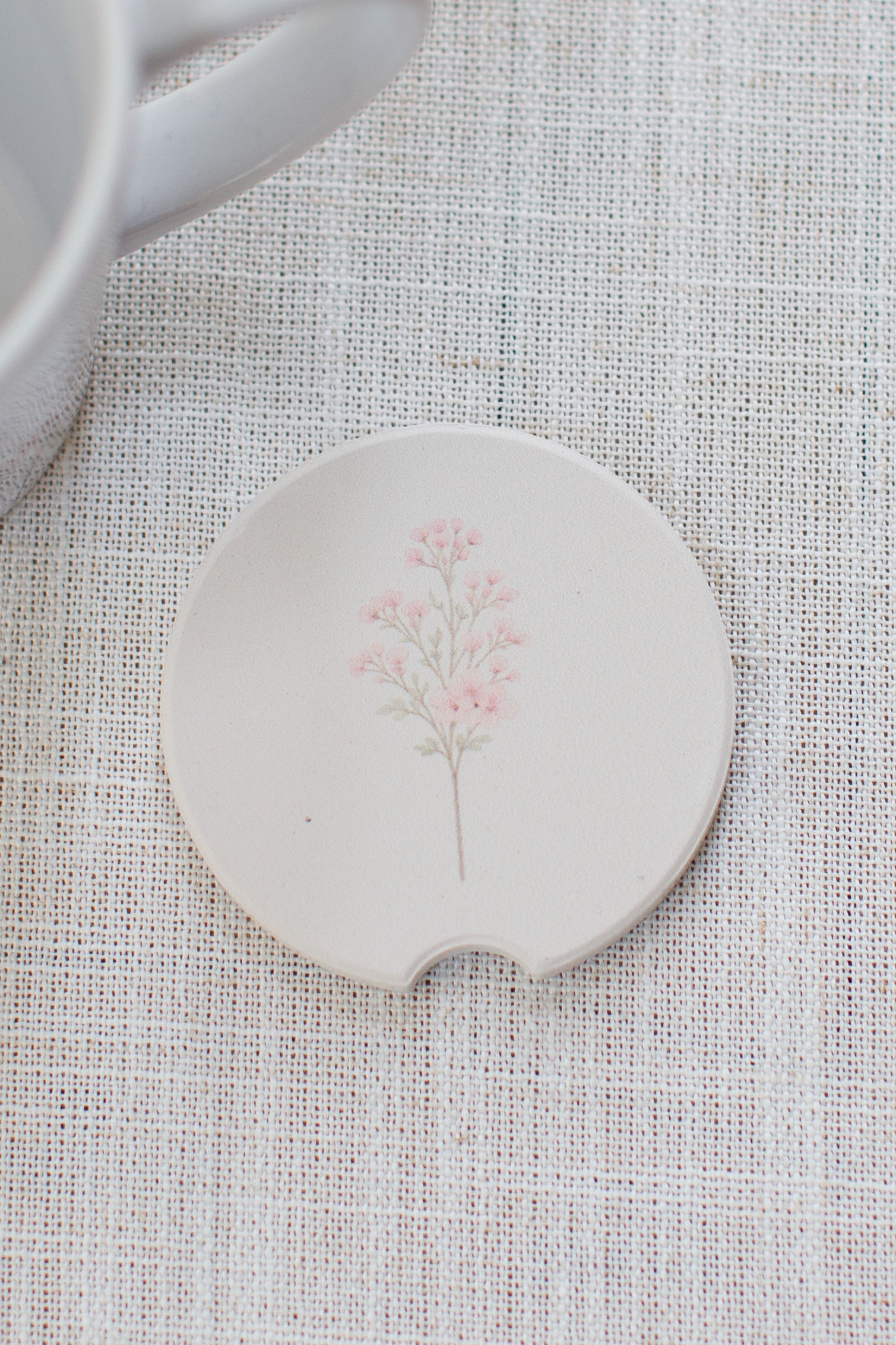 Blush Wildflower Petite Soapstone Coaster Blush Wildflower Petite Soapstone Coaster
