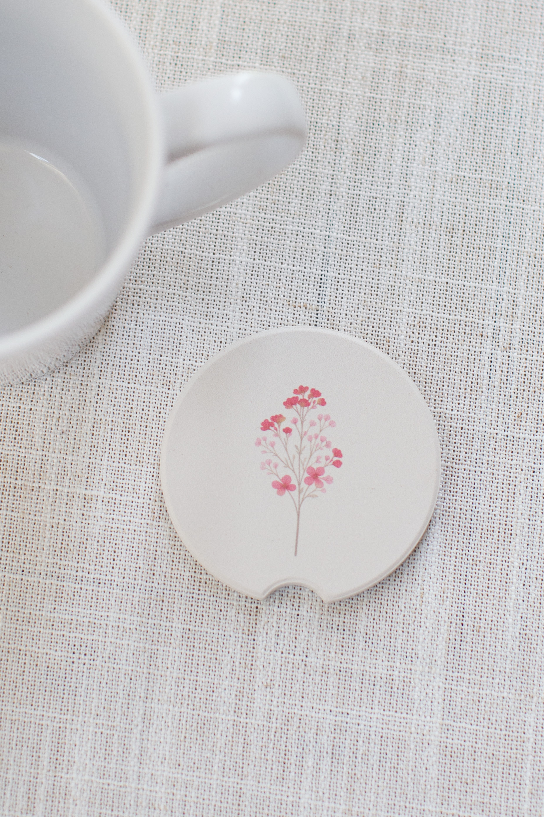 Crimson Wildflower Petite Soapstone Coaster Crimson Wildflower Petite Soapstone Coaster