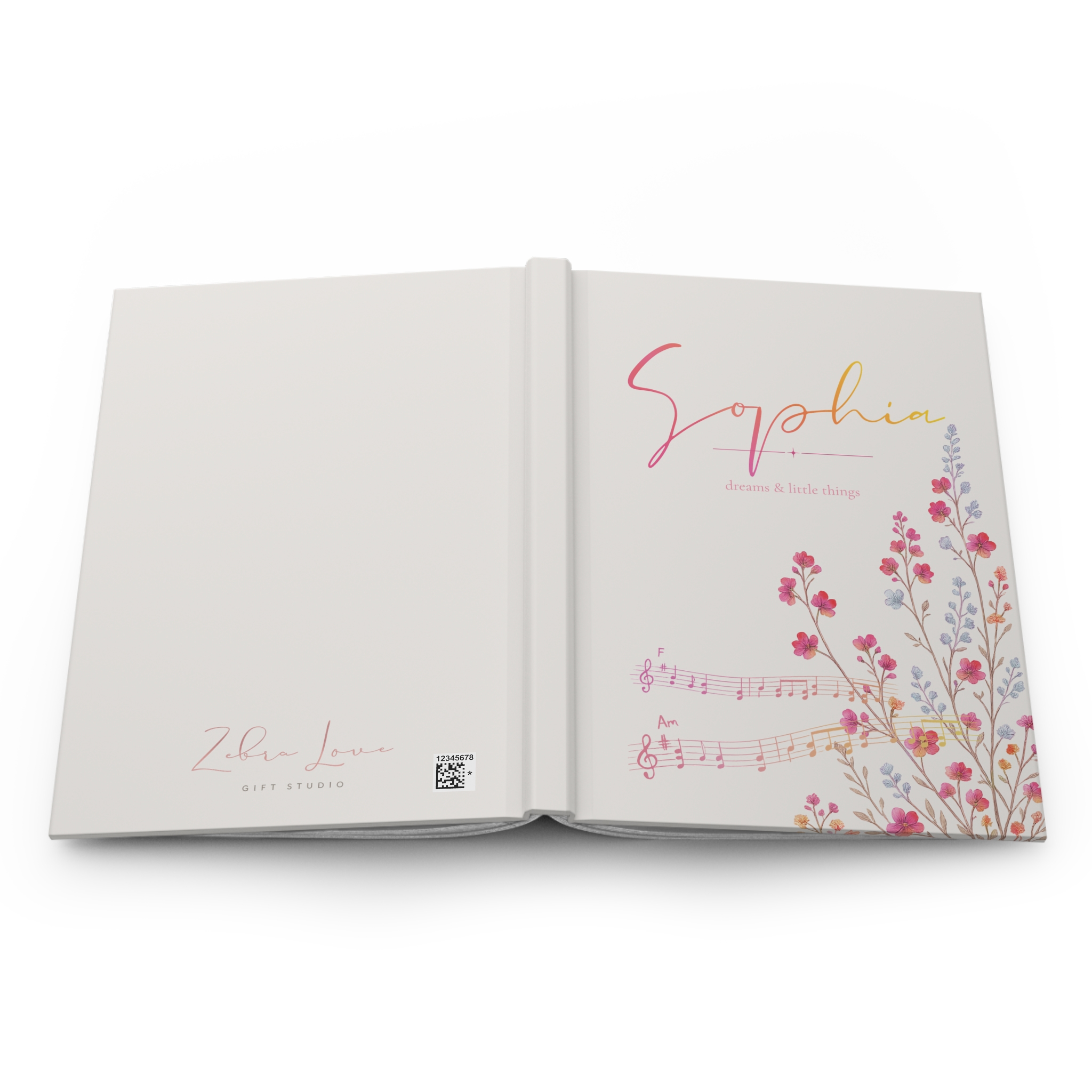 Dreams in Bloom Personalized Journal – Wildflower Confetti