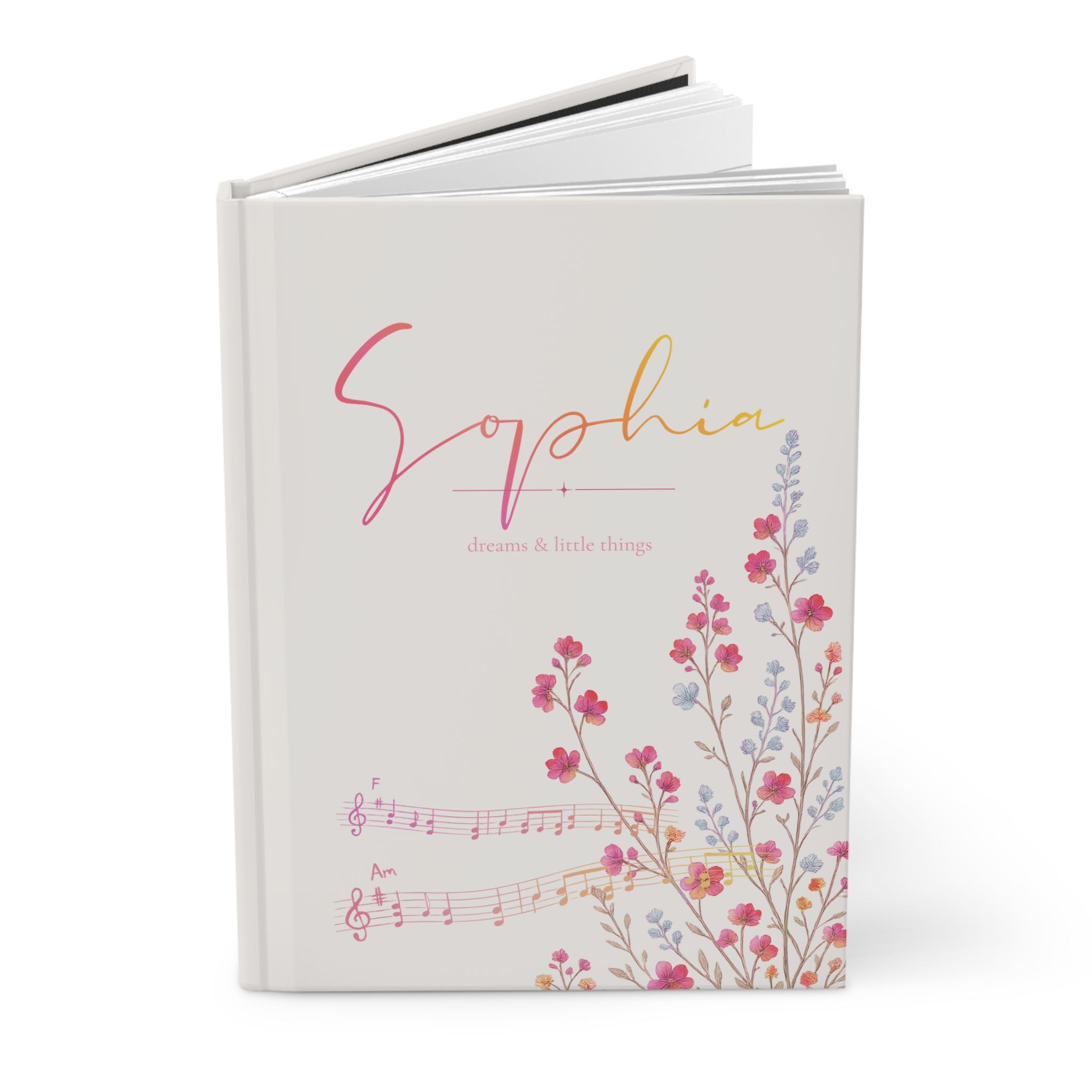 Dreams in Bloom Personalized Journal – Wildflower Confetti