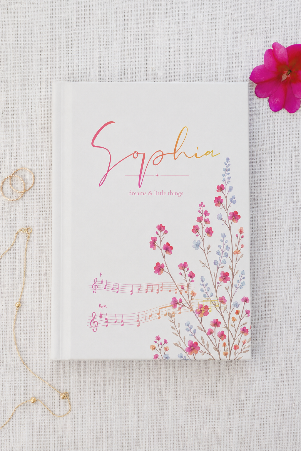 Dreams in Bloom Personalized Journal – Wildflower Confetti Dreams in Bloom Personalized Journal – Wildflower Confetti