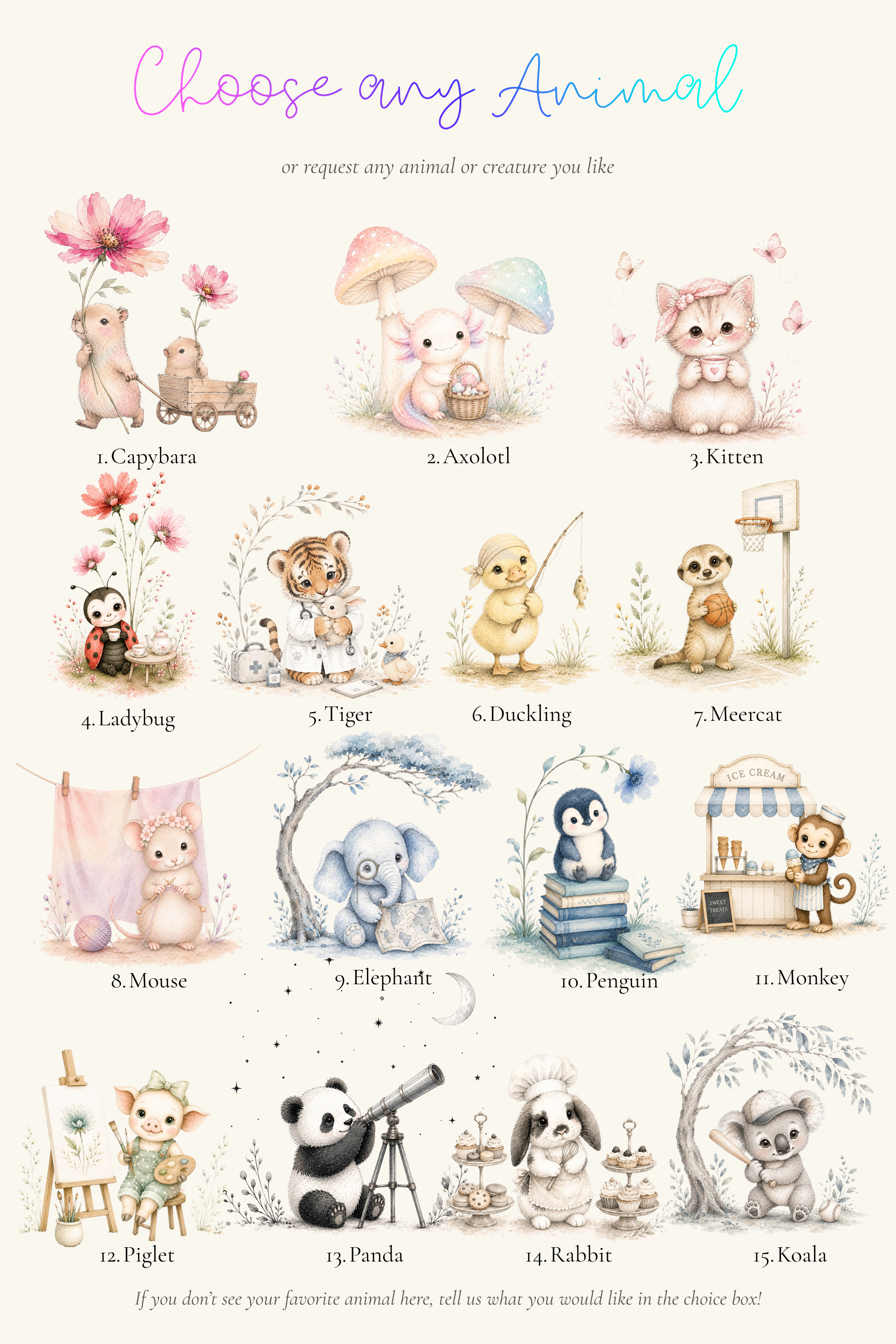 Personalized Animal Lunch Tote – Custom Name & Favorite Colors