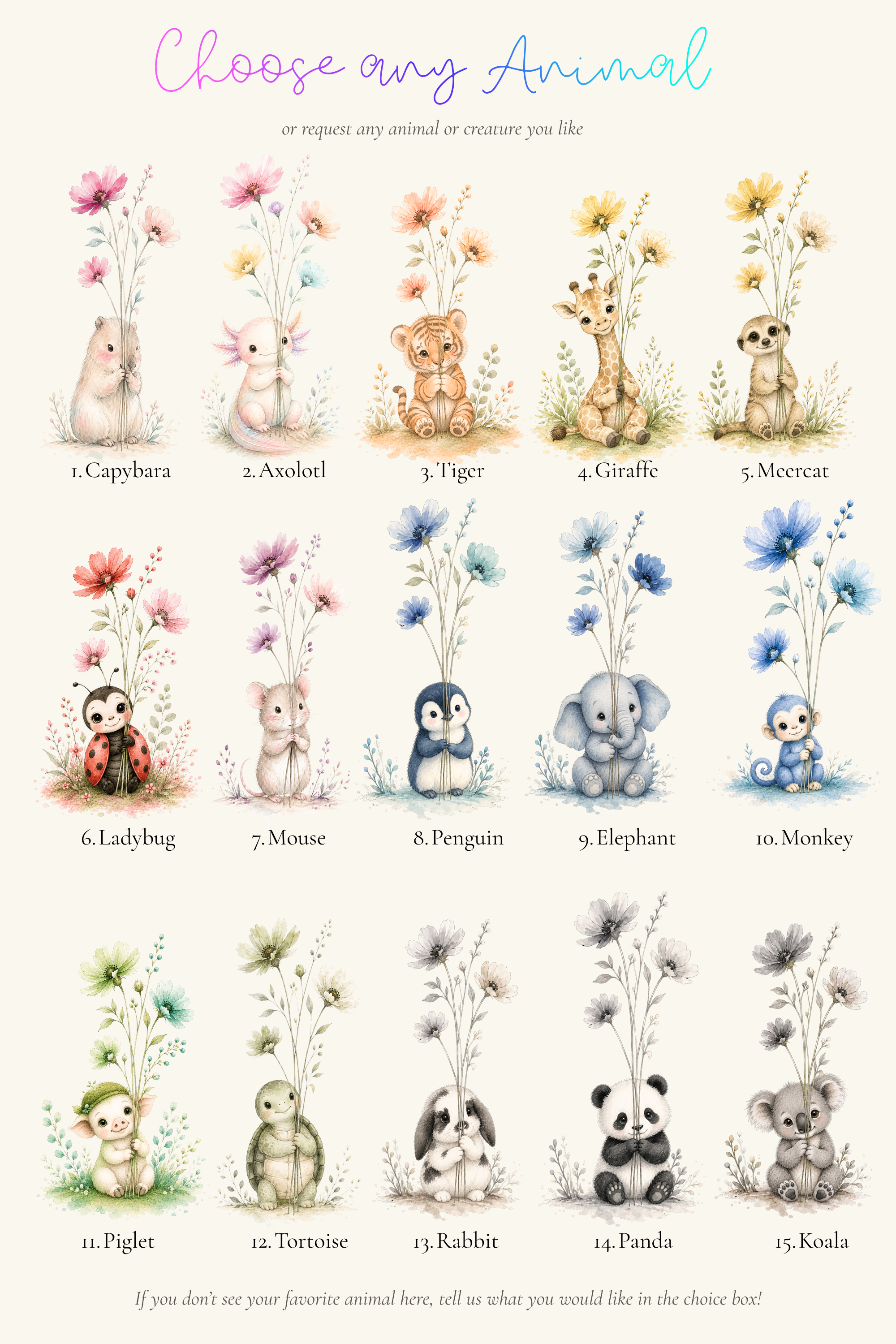 Personalized Animal Name Lunch Set – Water Bottle & Lunch Tote