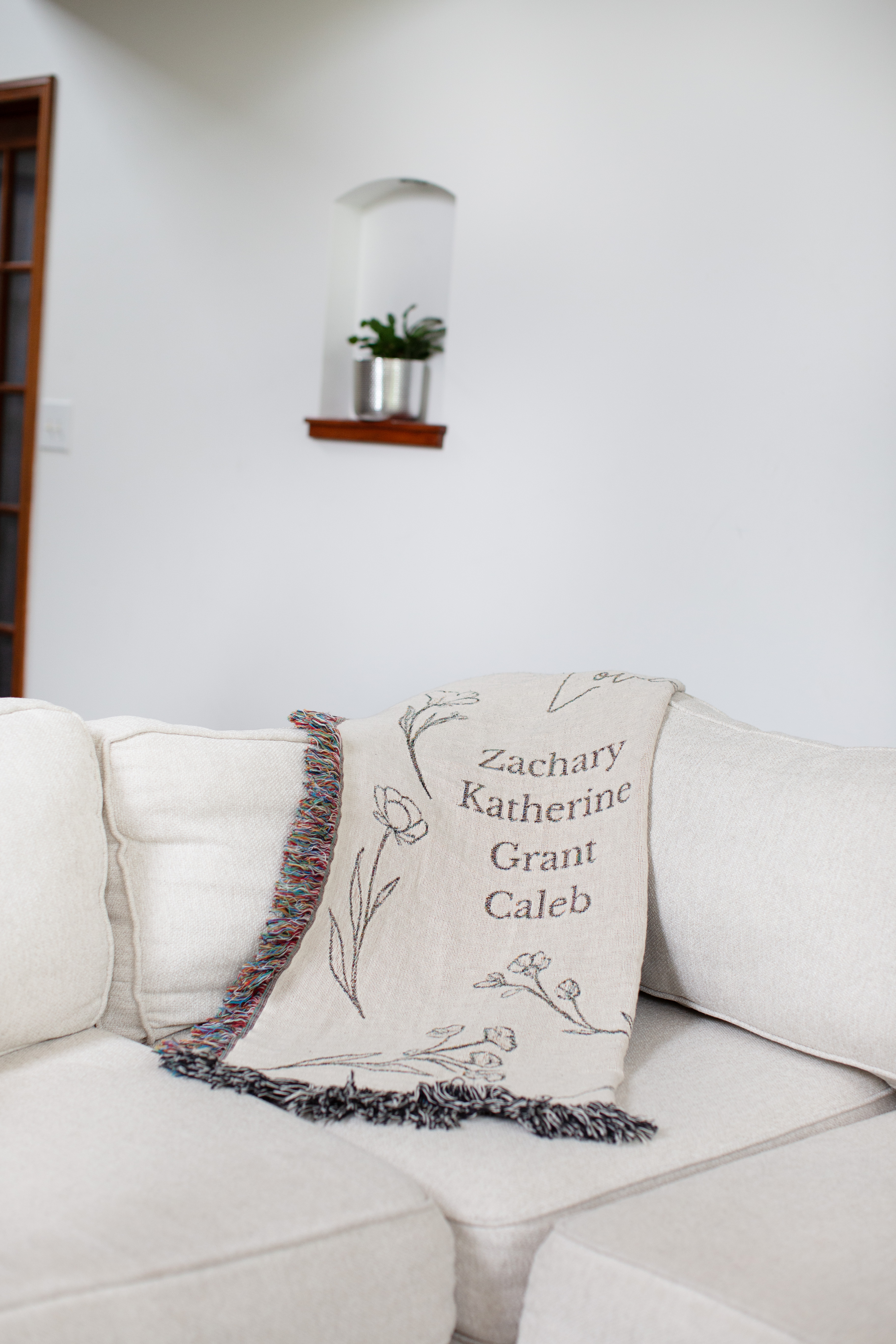 Custom Woven Cotton Throw Blanket – Wildflower Heirloom