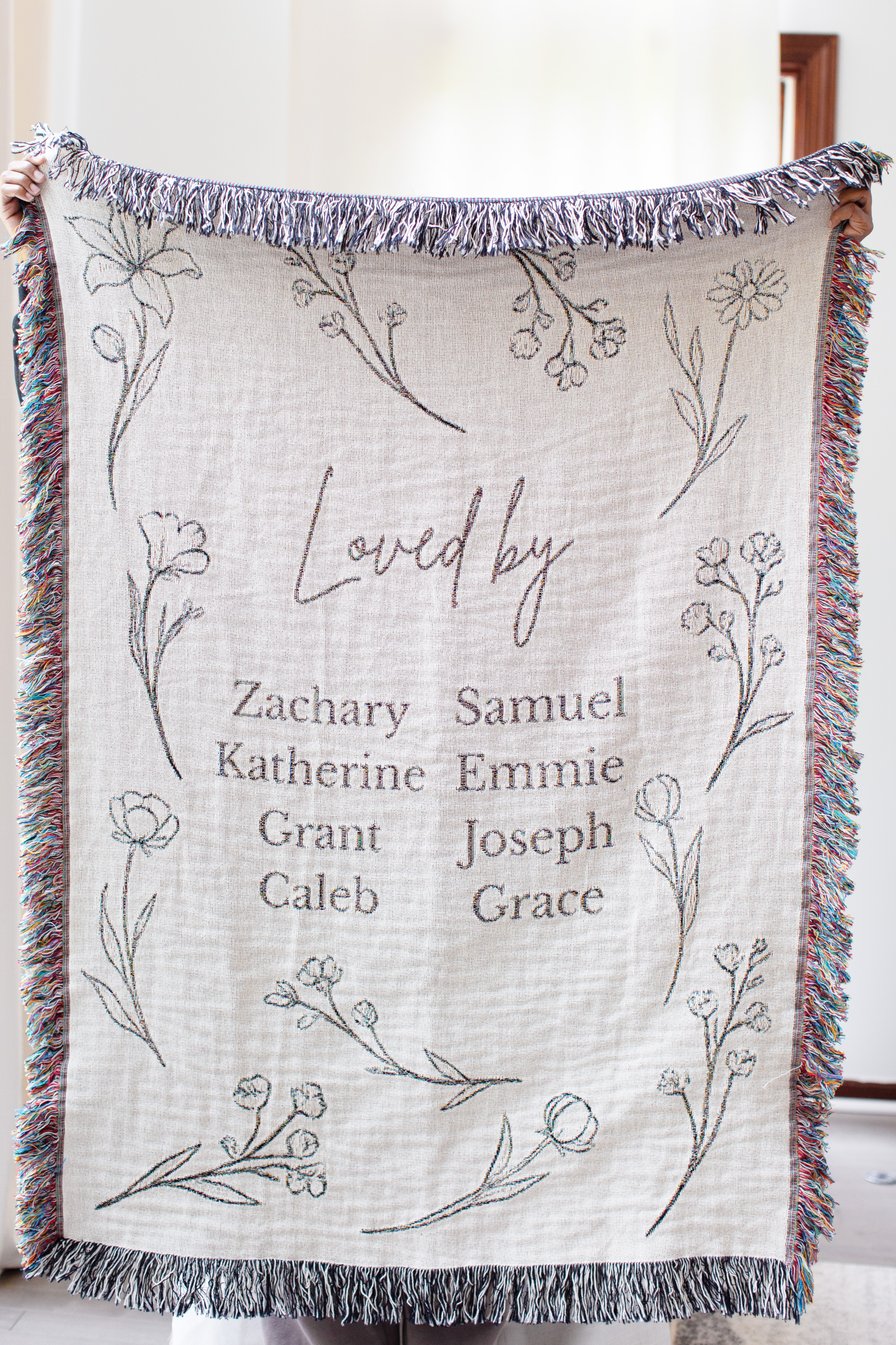 Custom Woven Cotton Throw Blanket – Wildflower Heirloom