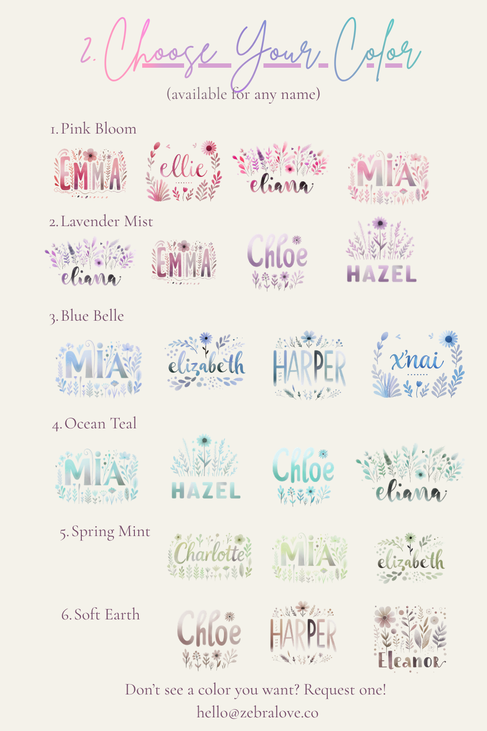 Personalized Wildflower Name Glass Tumbler – Choose Your Style & Color