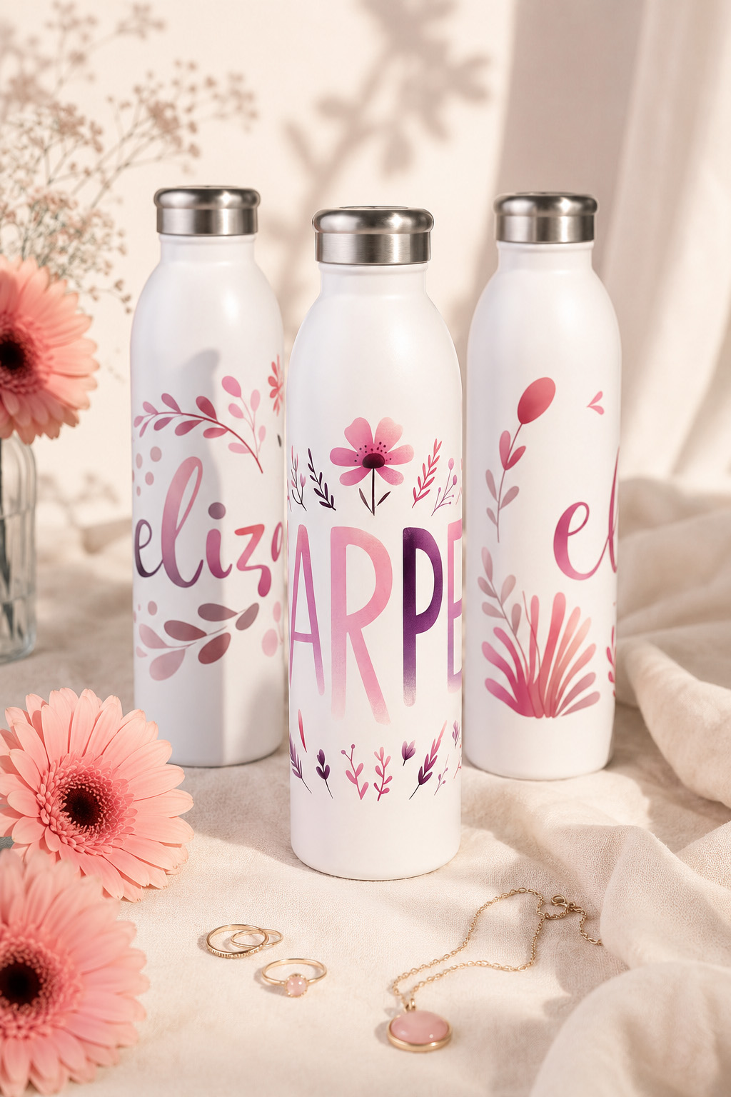 Personalized Wildflower Name Lunch Set – Water Bottle & Lunch Tote Personalized Wildflower Name Lunch Set – Water Bottle & Lunch Tote