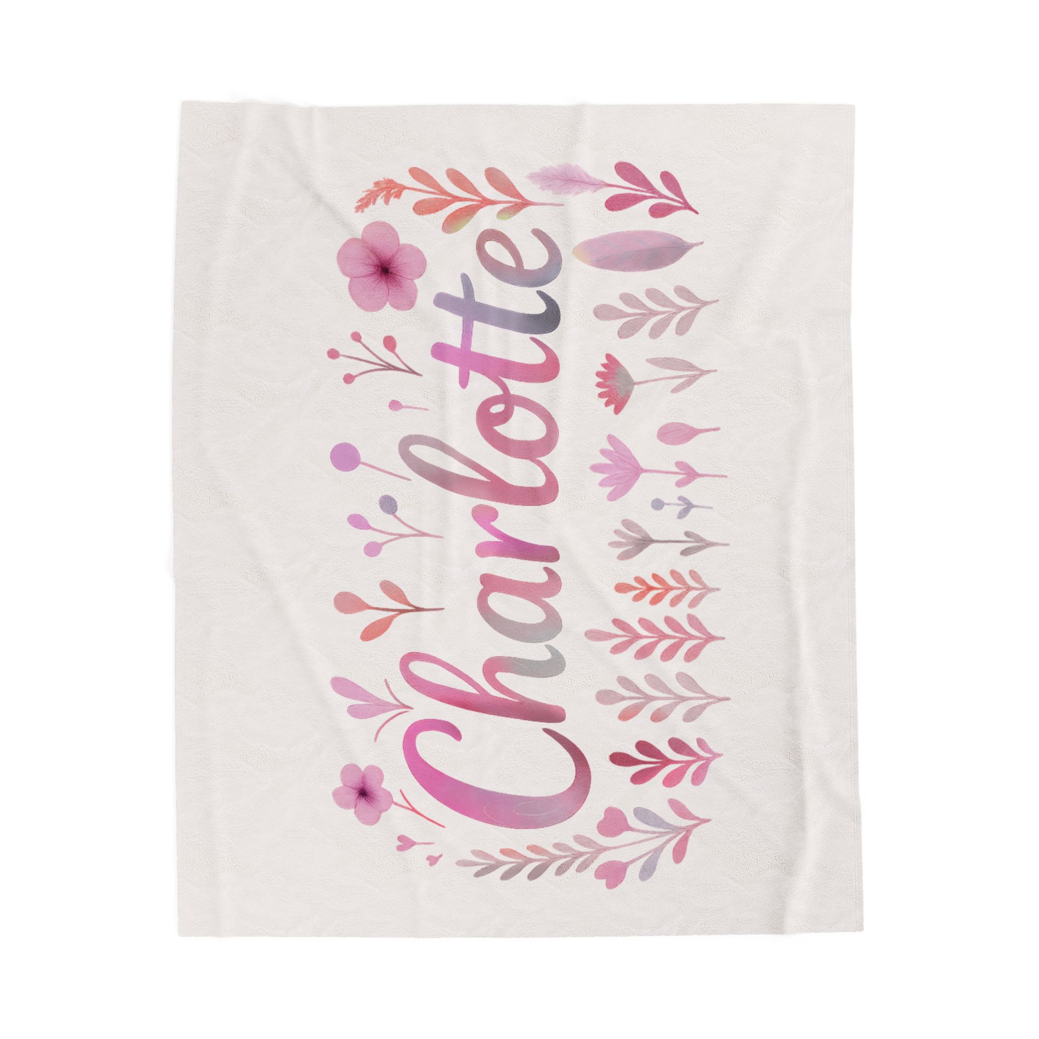 Personalized Wildflower Name Velveteen Blanket – Choose Your Style & Color Personalized Wildflower Name Velveteen Blanket – Choose Your Style & Color