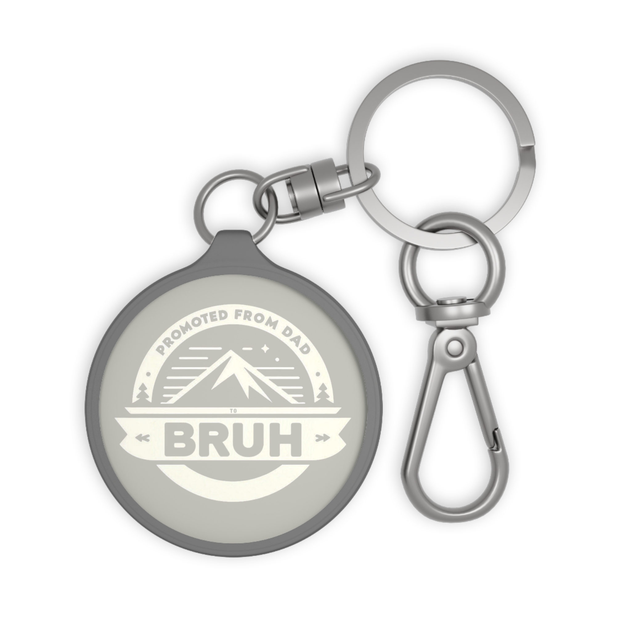 Promoted From Dad to Bruh Keychain Tag