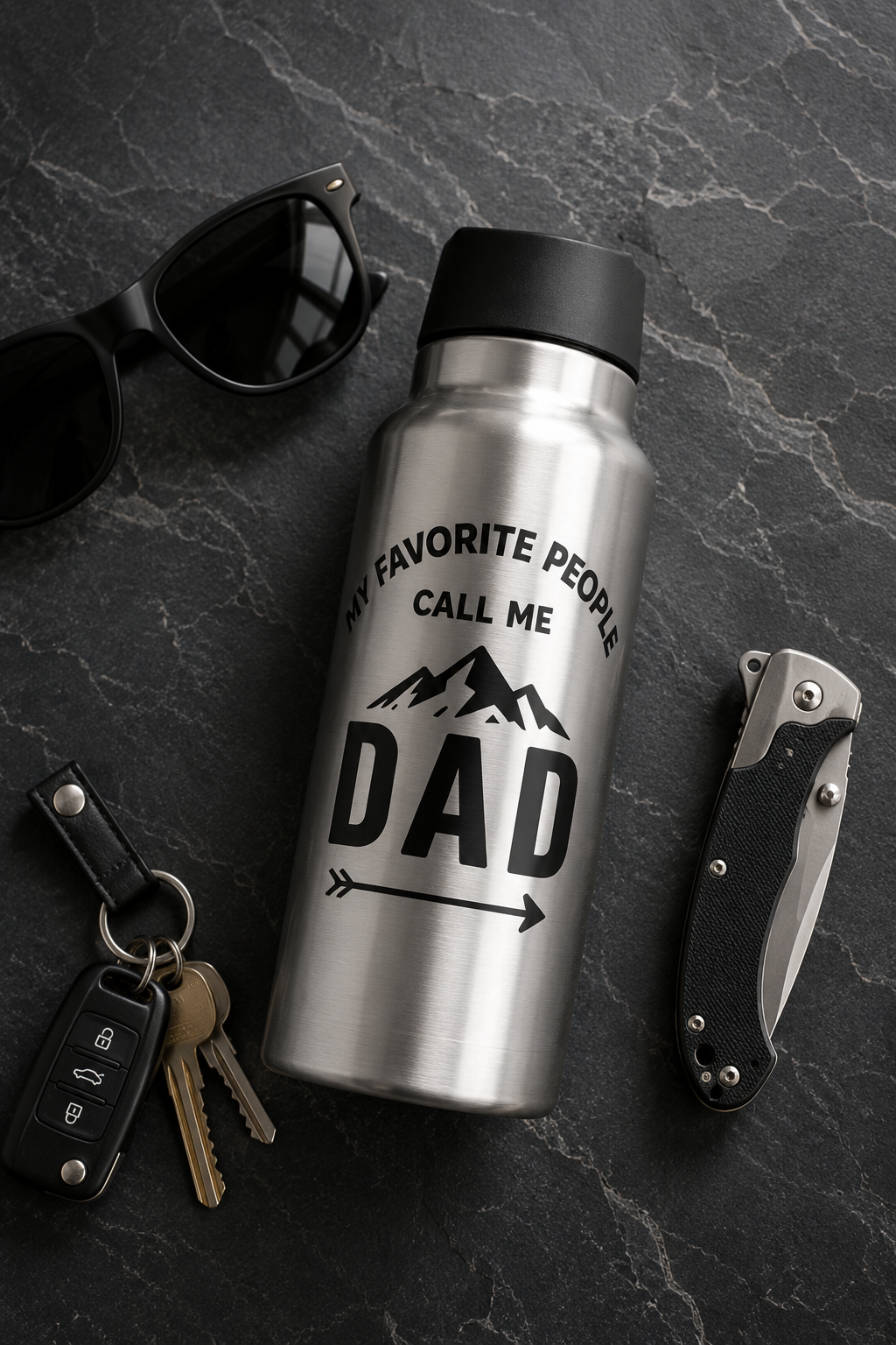 My Favorite People Call Me Dad Water Bottle 32oz