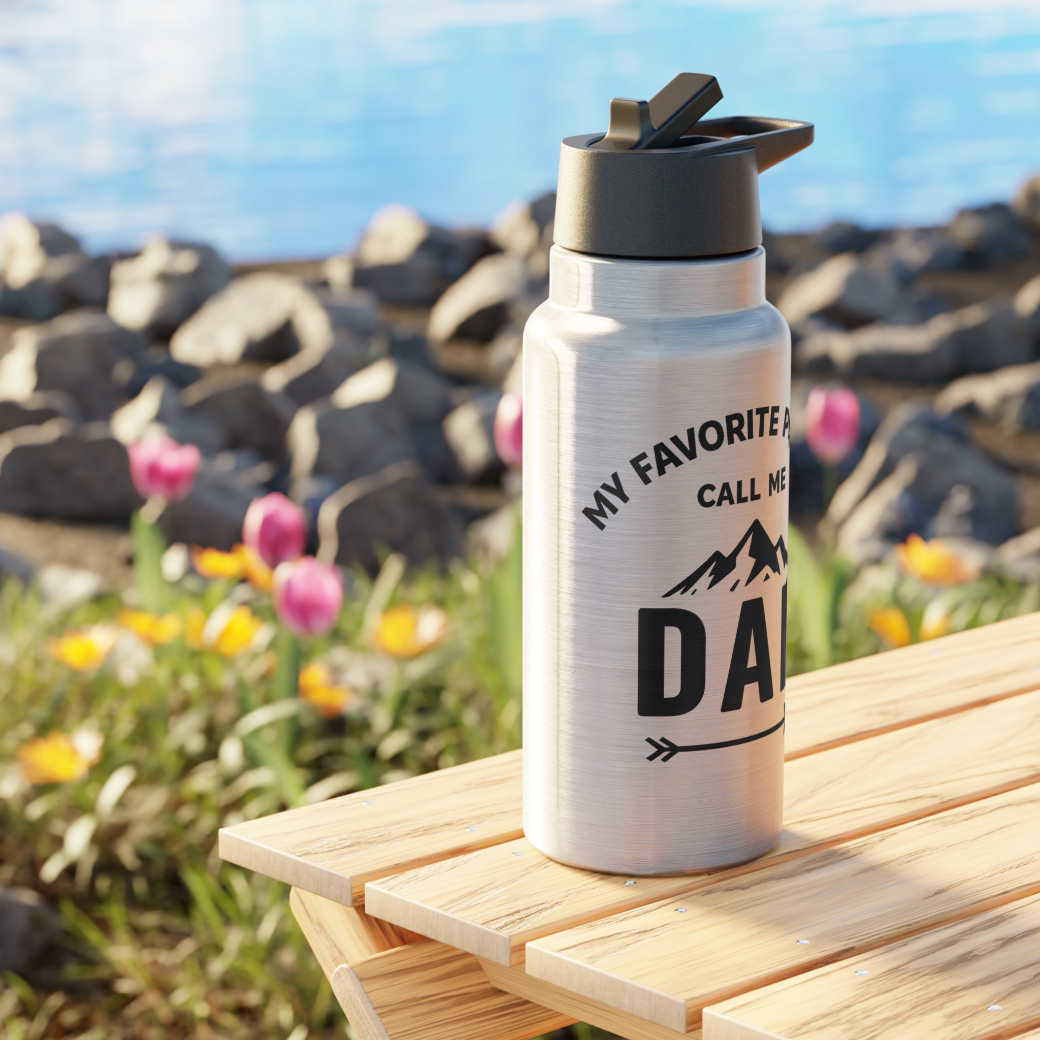 My Favorite People Call Me Dad Water Bottle 32oz