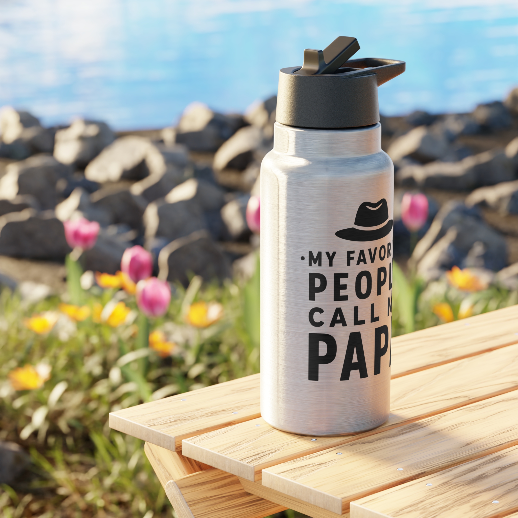 My Favorite People Call Me Papa Water Bottle 32oz