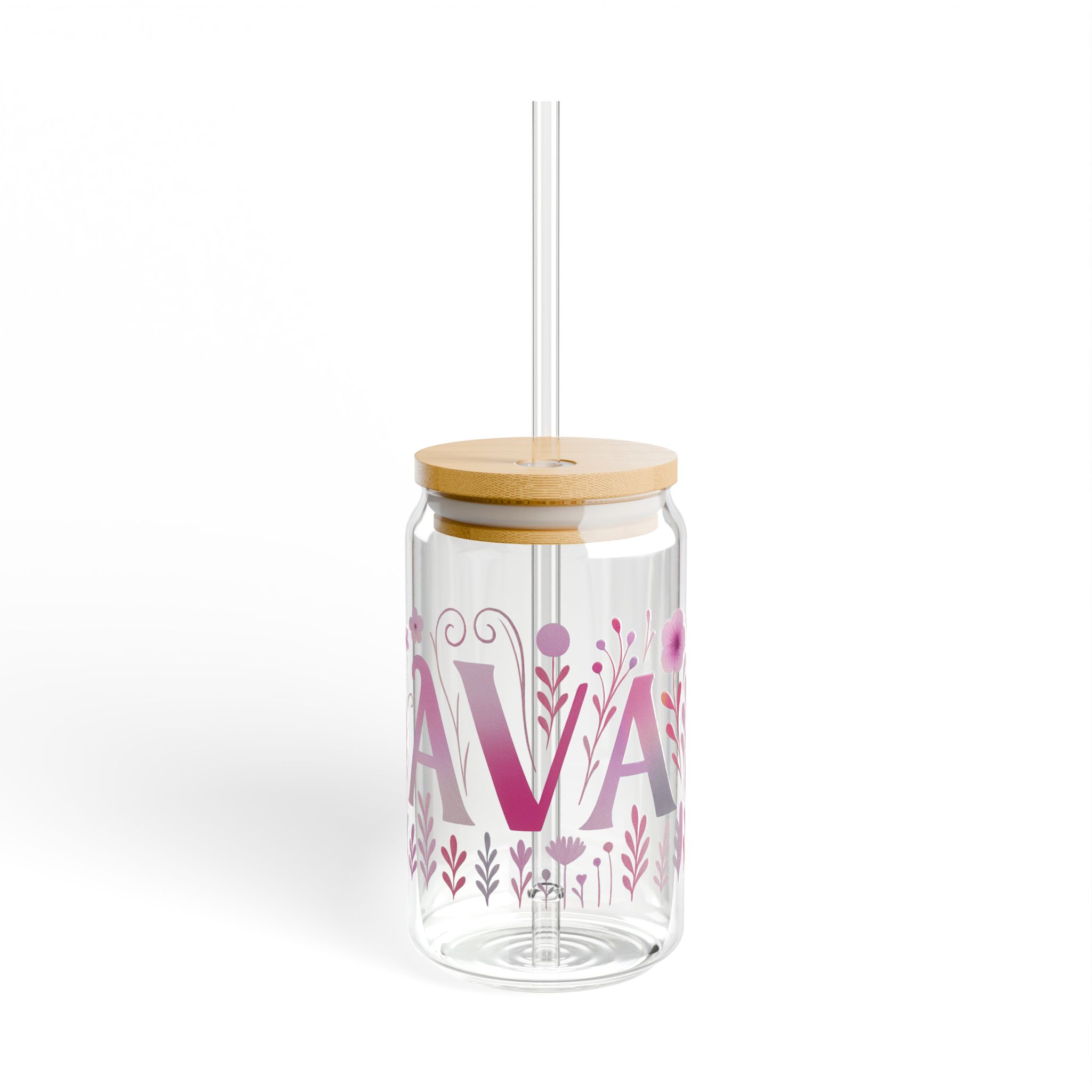Ava Art Glass Bamboo Tumbler