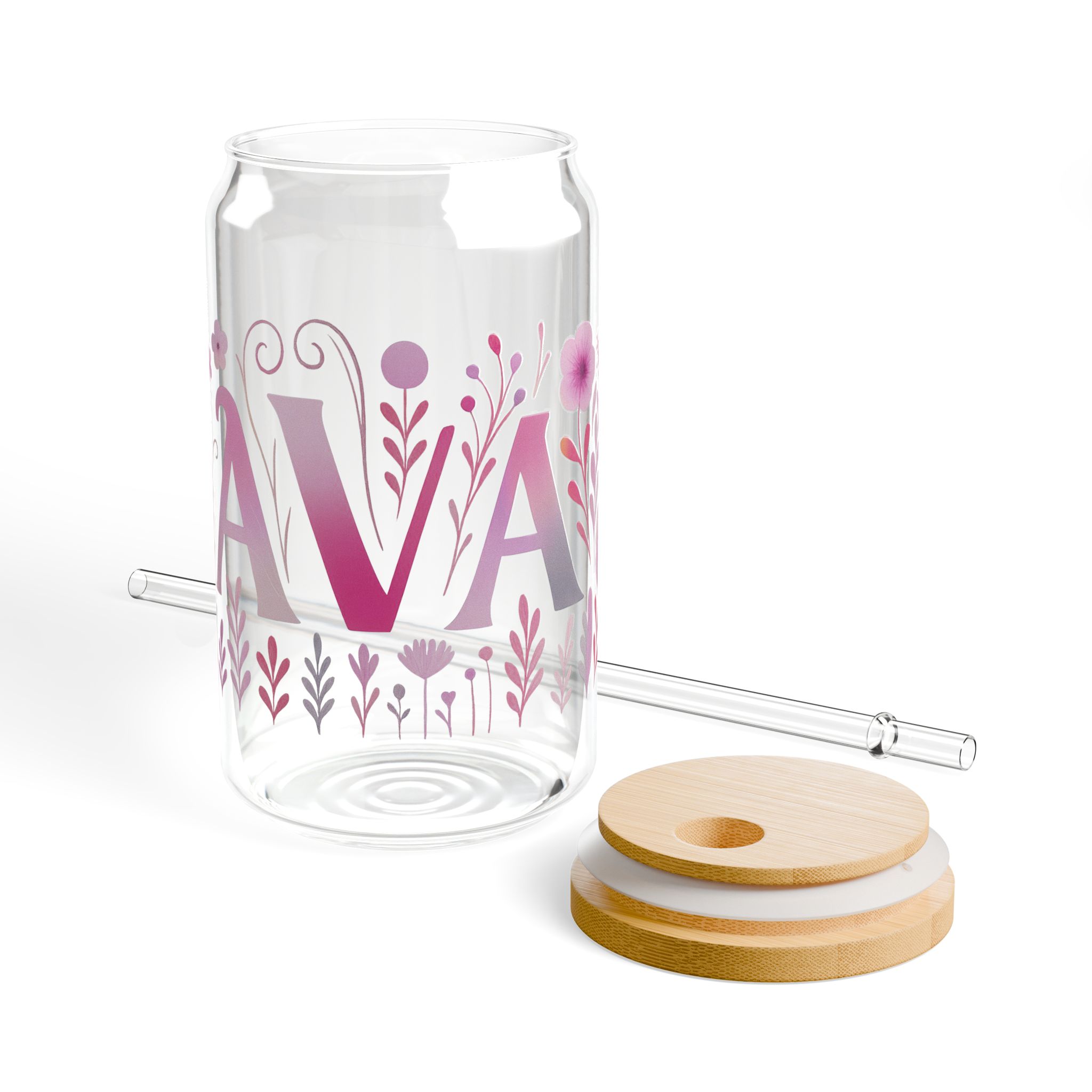 Ava Art Glass Bamboo Tumbler
