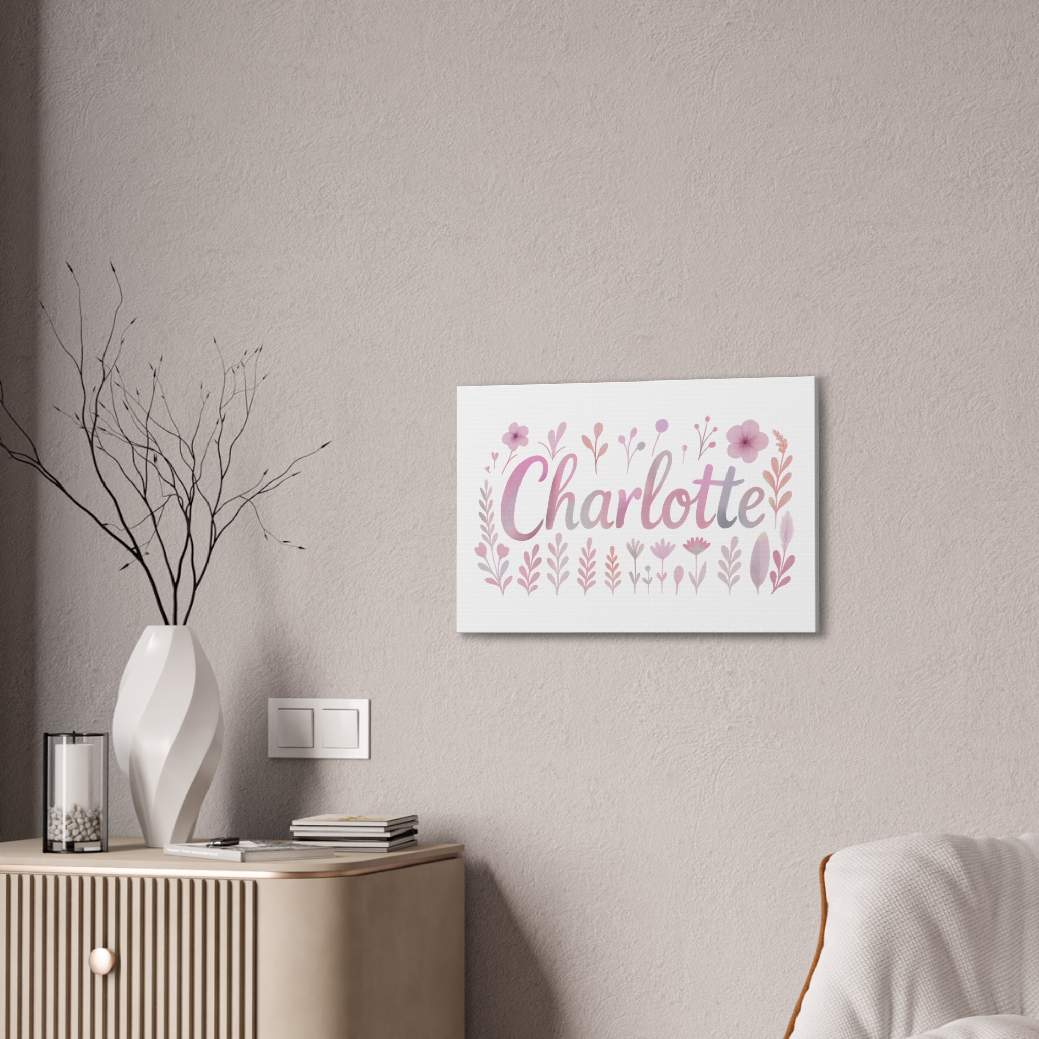 Charlotte Art Canvas, 0.75″