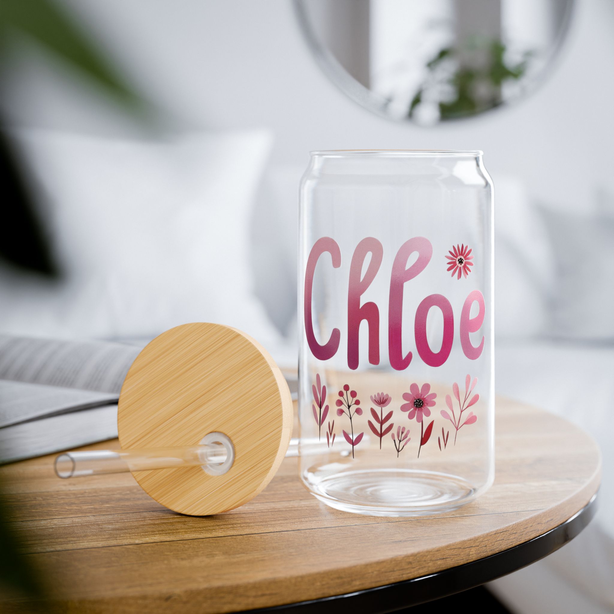 Chloe Art Glass Bamboo Tumbler