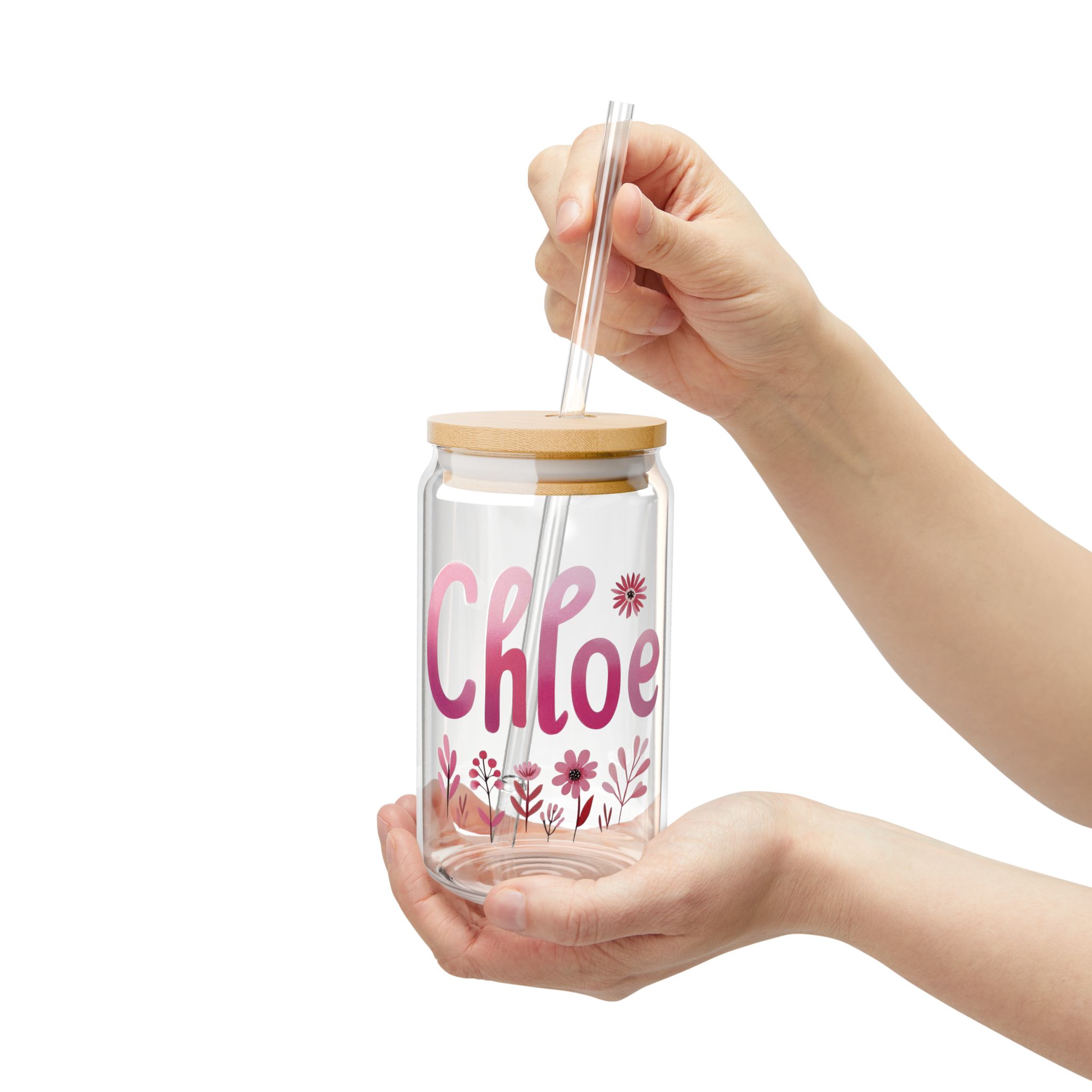 Chloe Art Glass Bamboo Tumbler