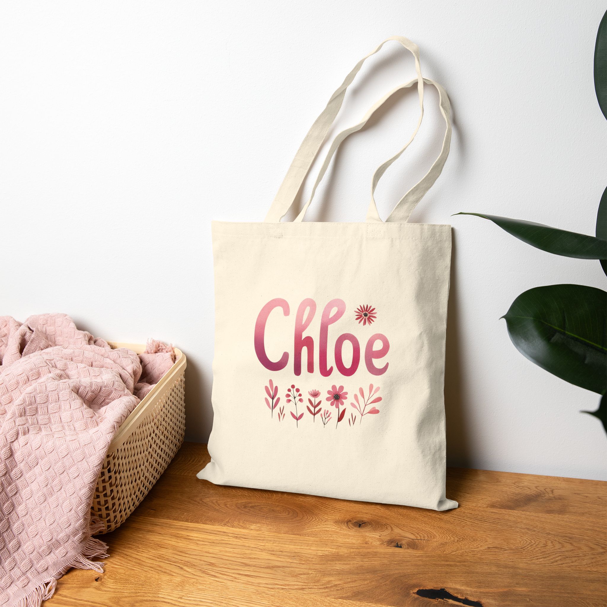 Chloe Art Canvas Tote Bag