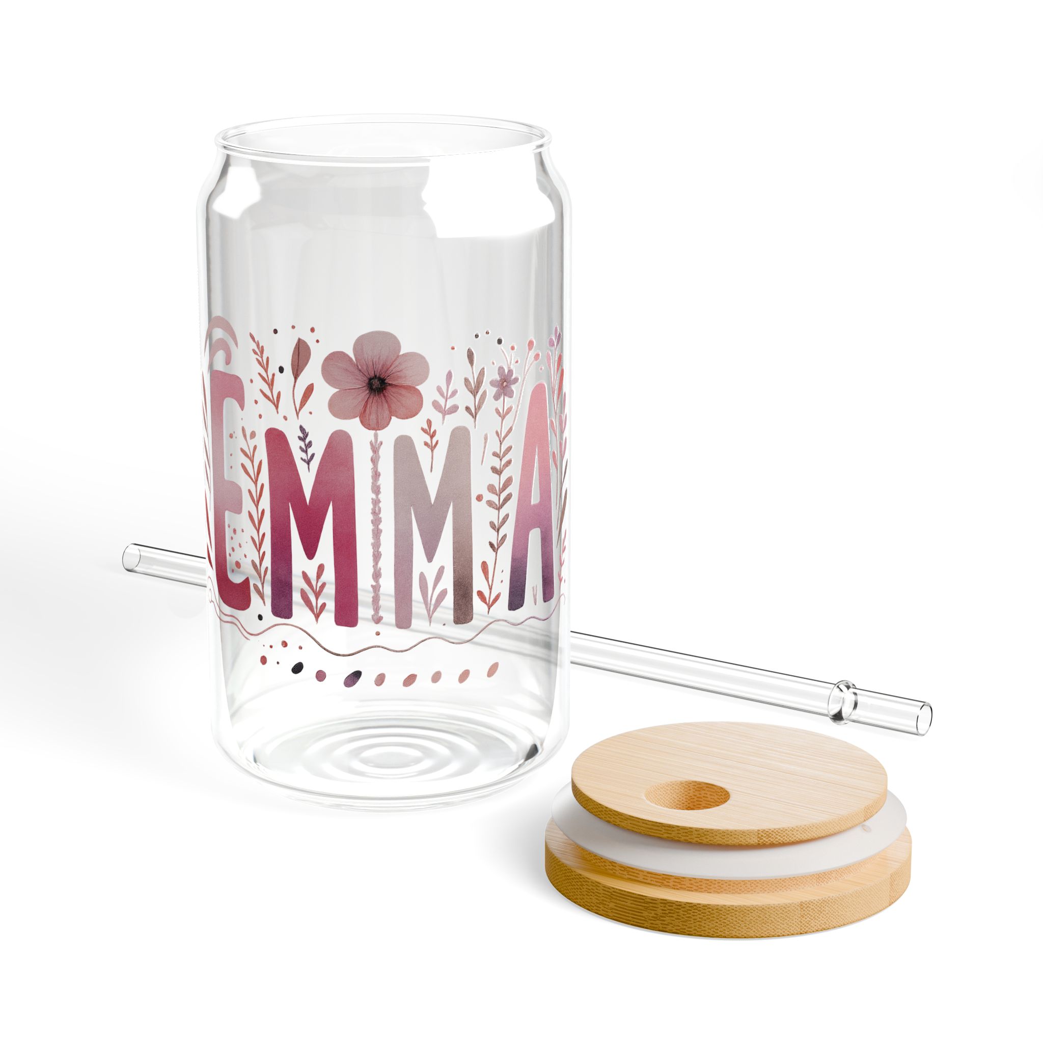 Emma Art Glass Bamboo Tumbler