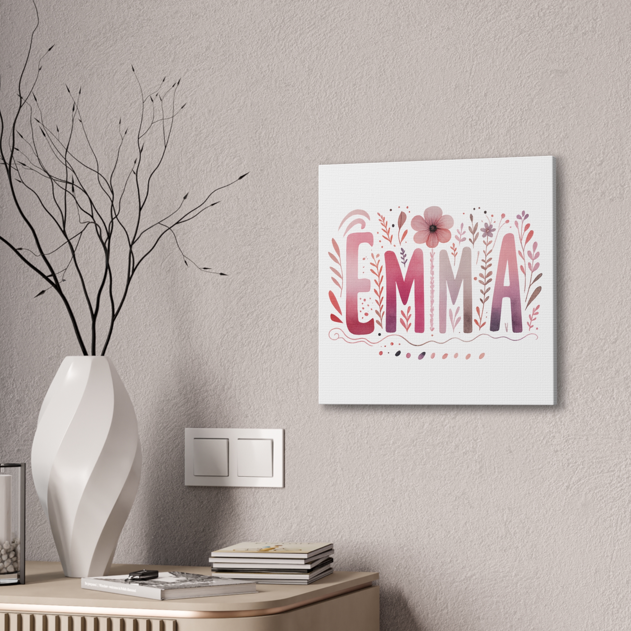 Emma Art Canvas, 0.75″
