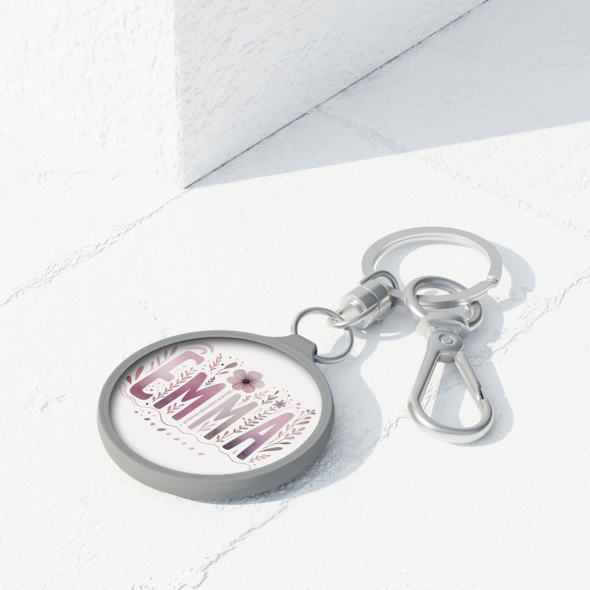 Emma Lavender Whisper Keychain Tag