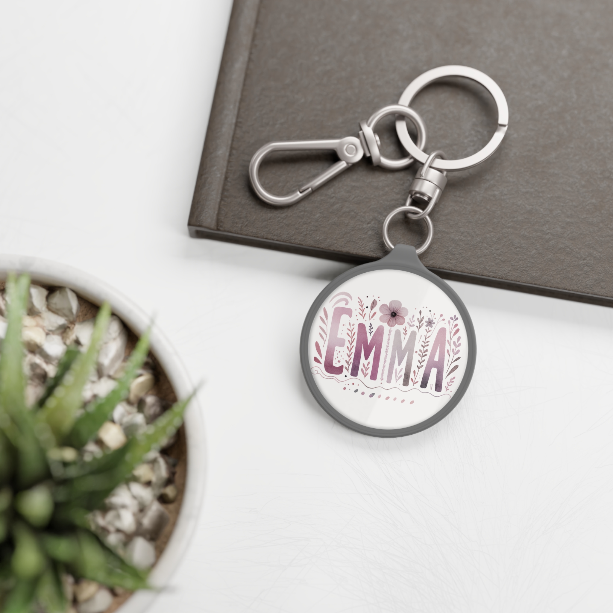 Emma Lavender Whisper Keychain Tag