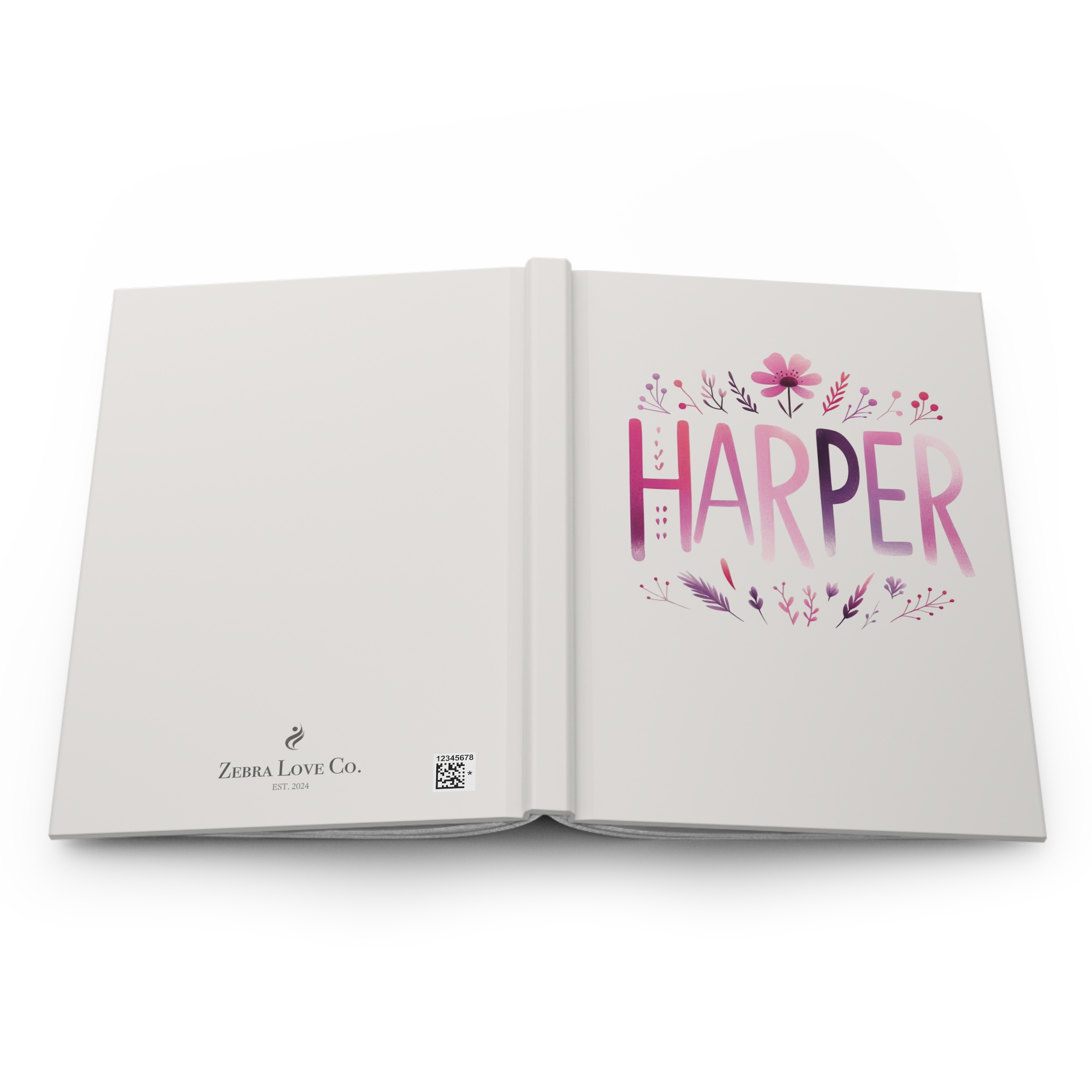 Personalized Wildflower Name Journal – Choose Your Style, Color & Name