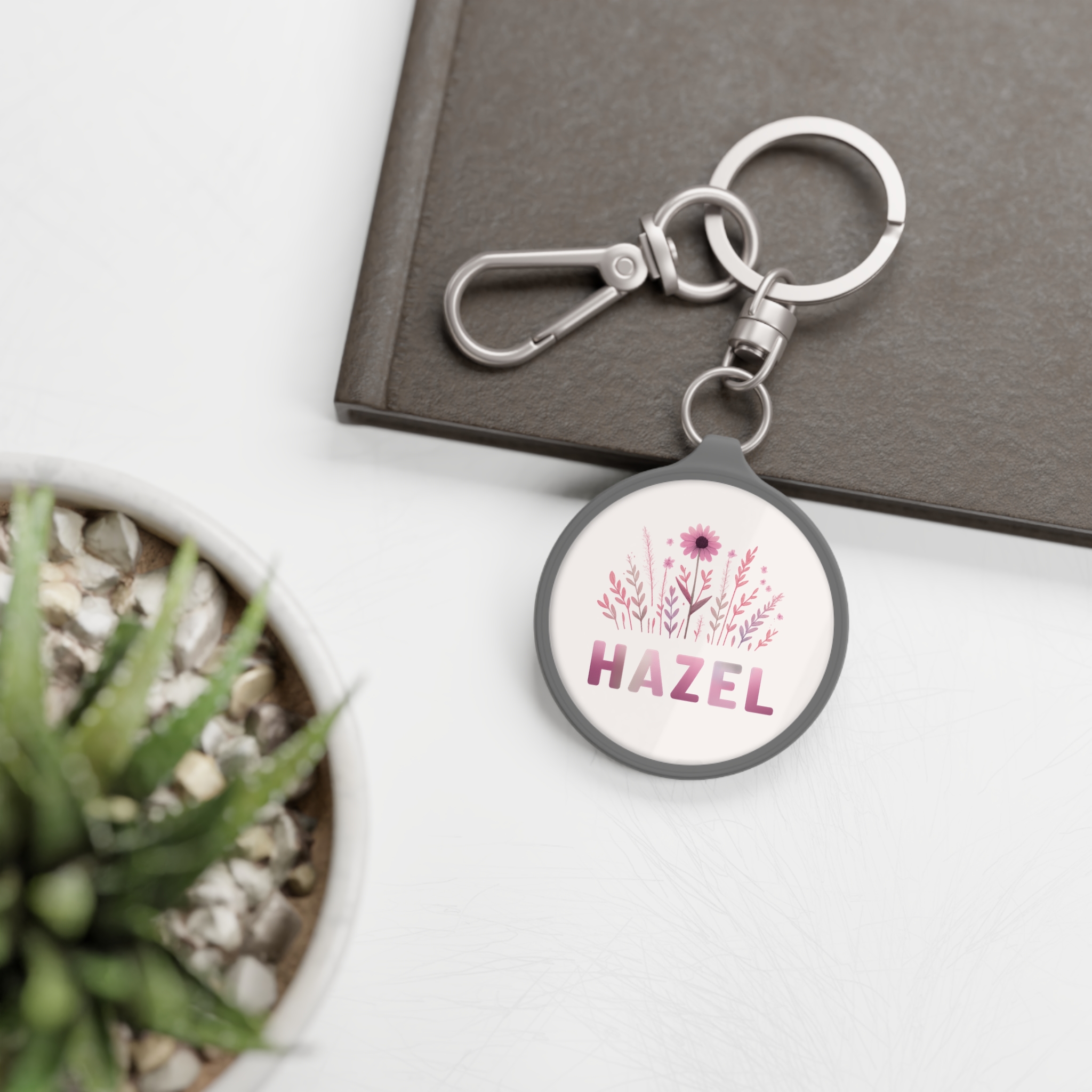 Hazel Keychain Tag – Pressed Petal