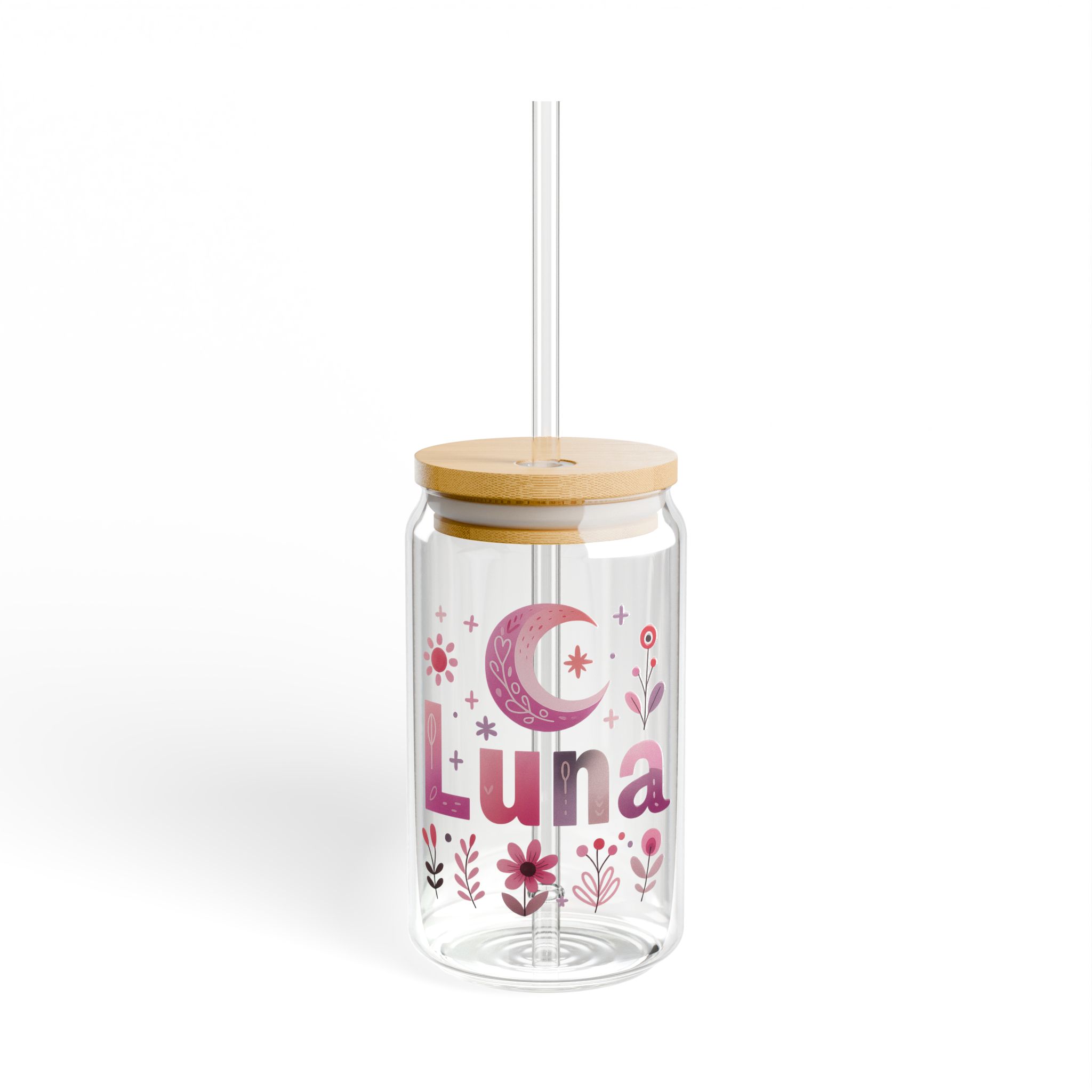 Luna Art Glass Bamboo Tumbler