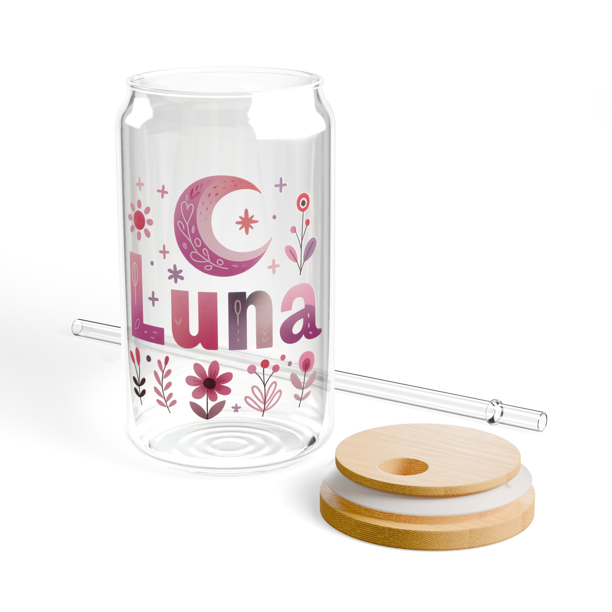 Luna Art Glass Bamboo Tumbler