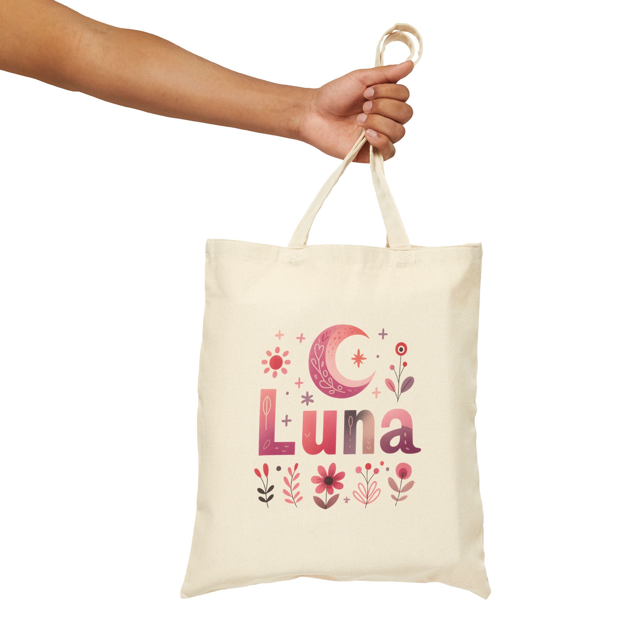 Luna Art Canvas Tote Bag