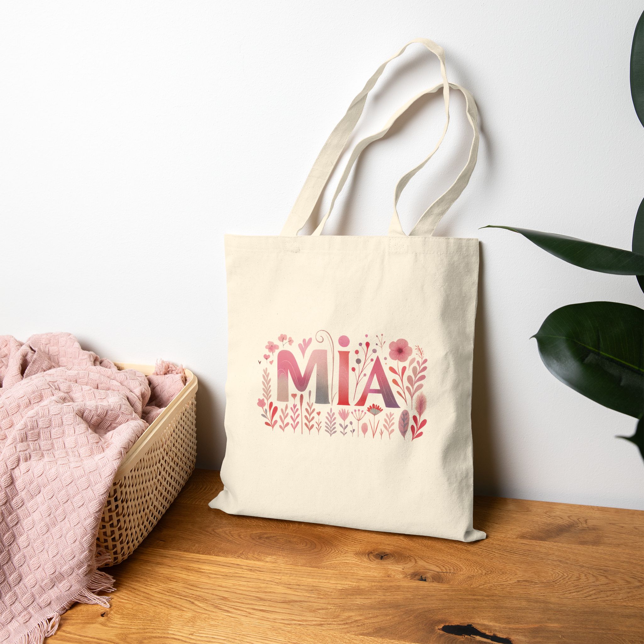 Mia Art Canvas Tote Bag