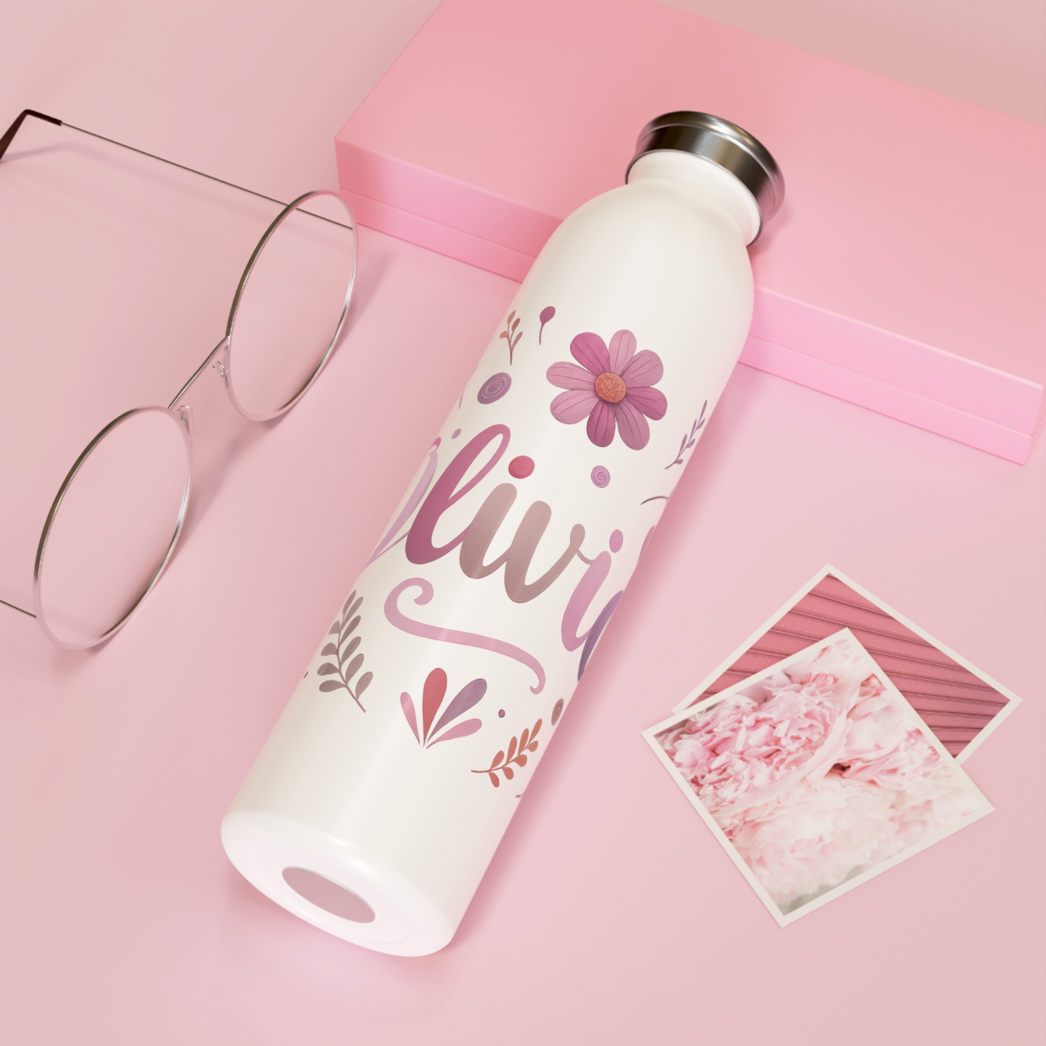Olivia Stainless Steel Slim Water Bottle