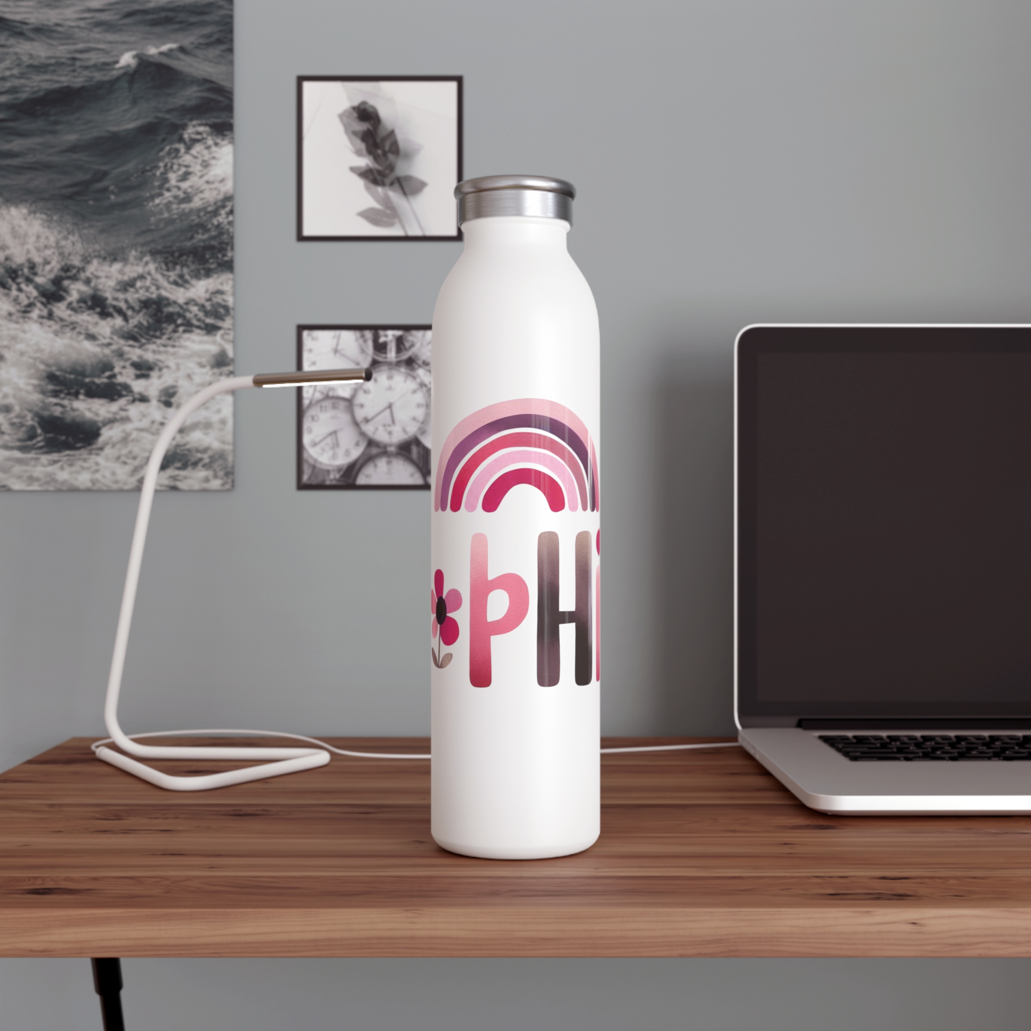 Sophia Stainless Steel Slim Water Bottle