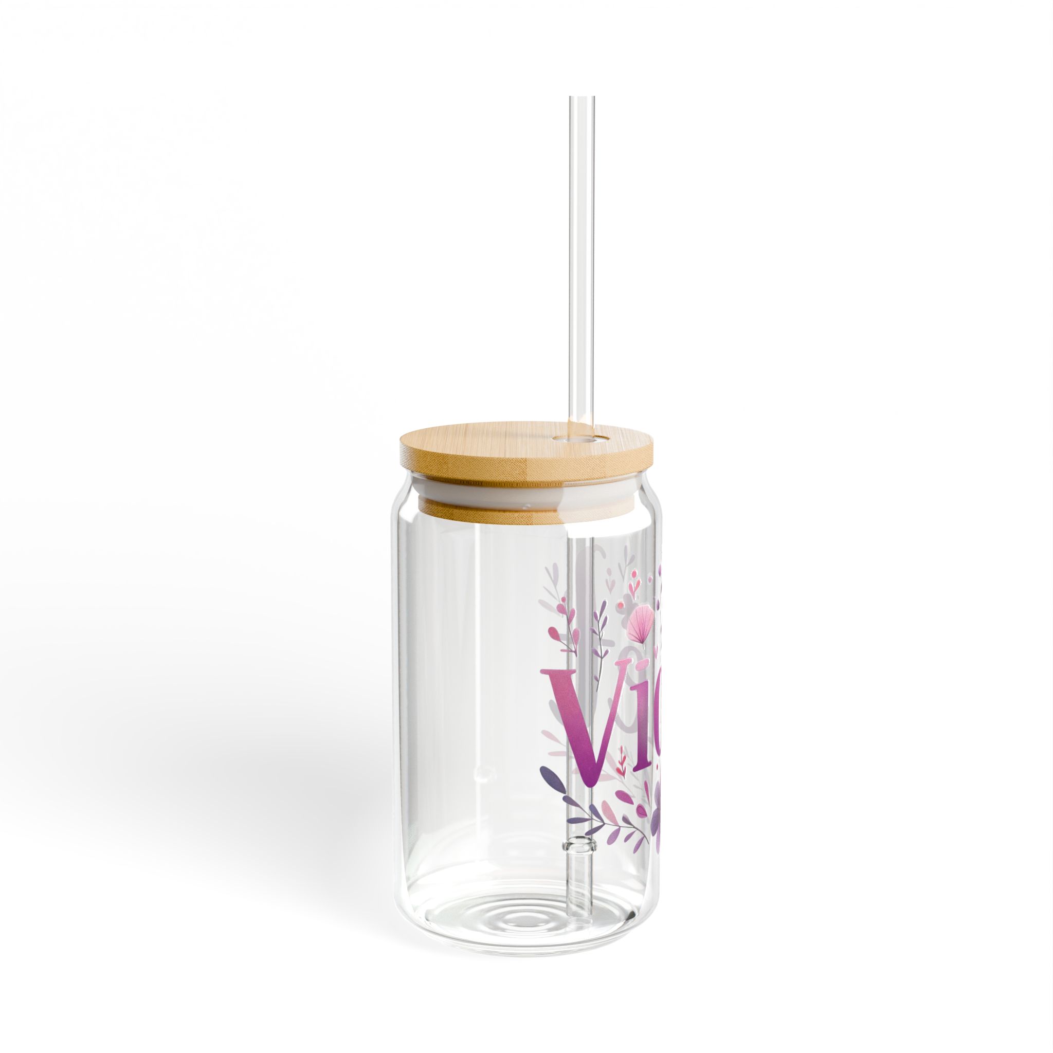 Violet Art Glass Bamboo Tumbler