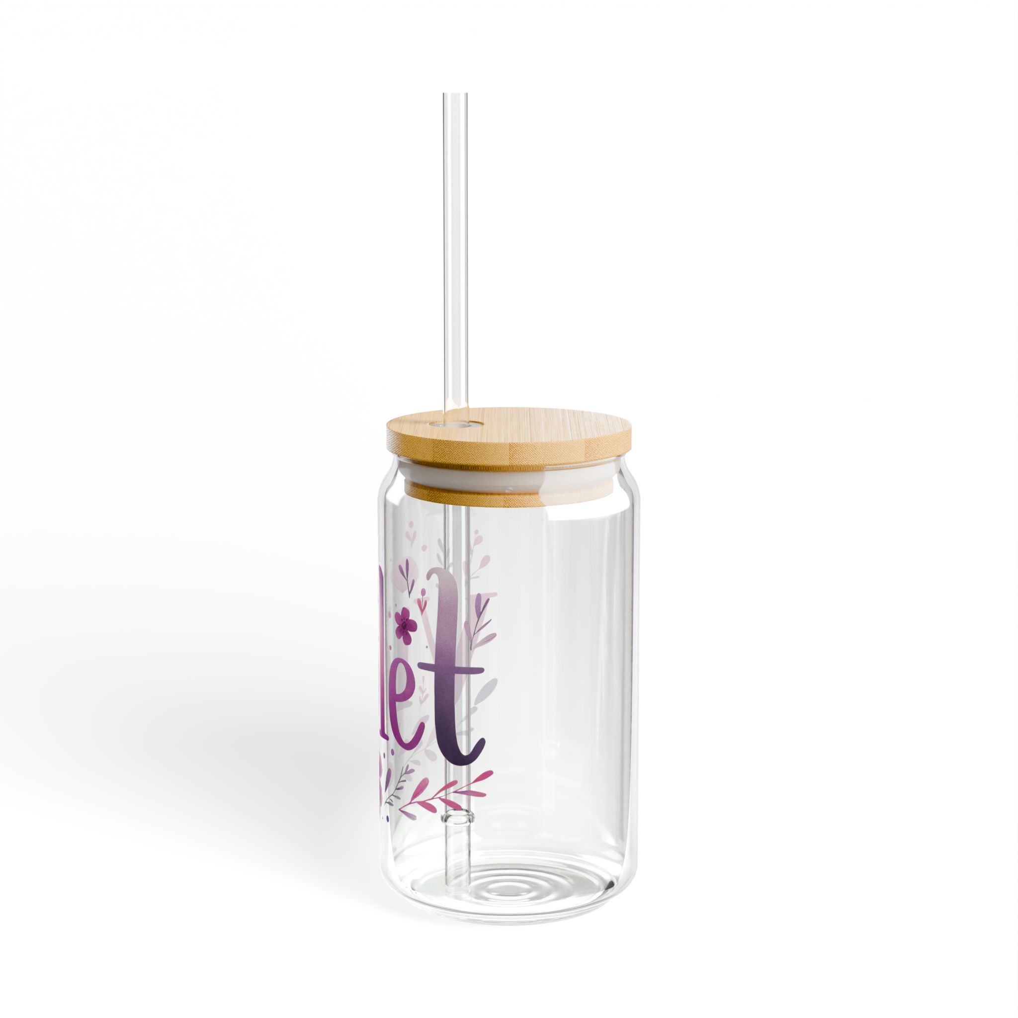 Violet Art Glass Bamboo Tumbler