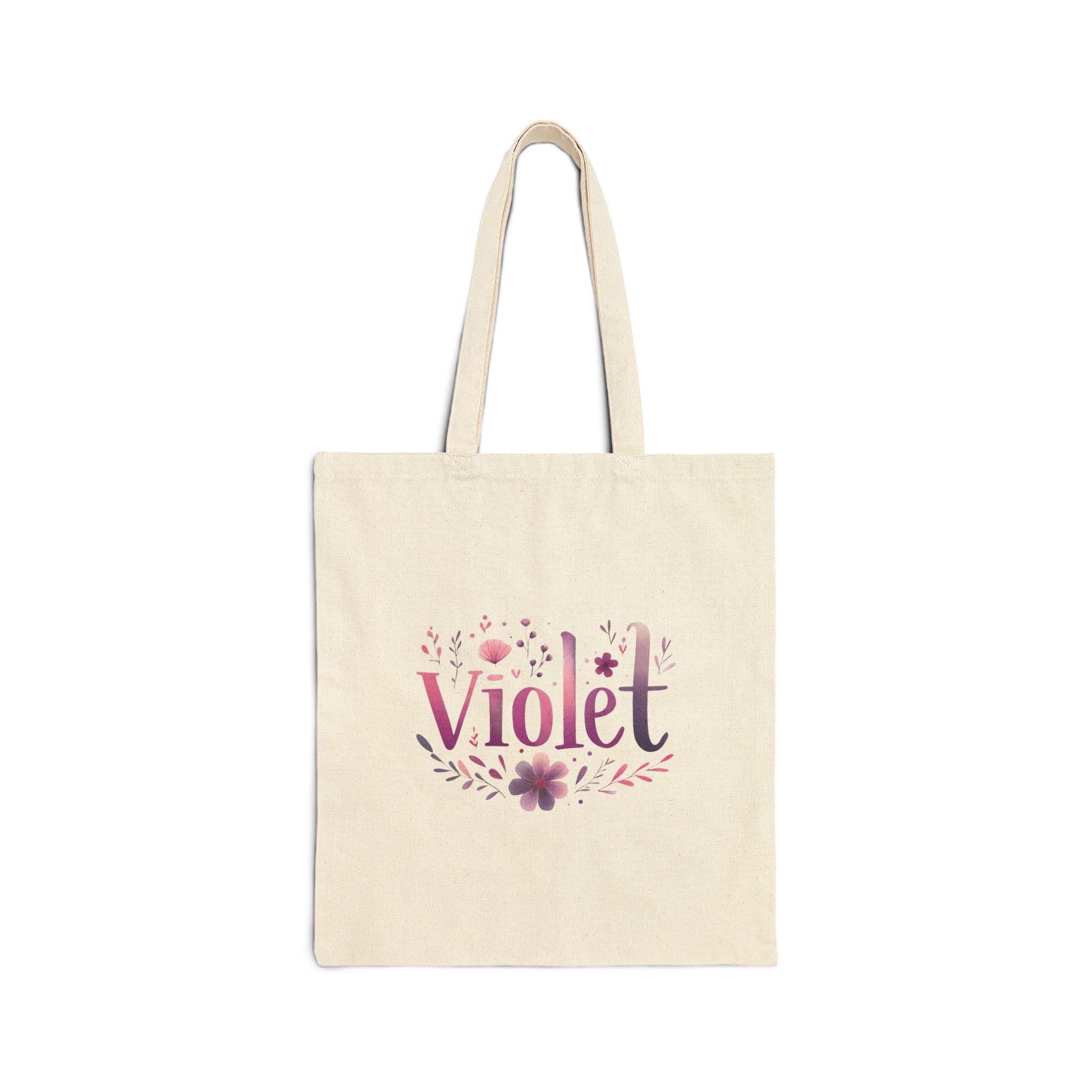 Violet Art Canvas Tote Bag