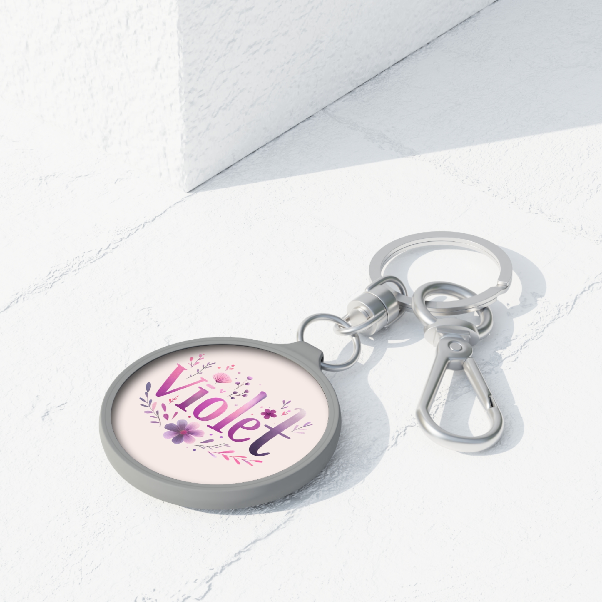 Violet Keychain Tag