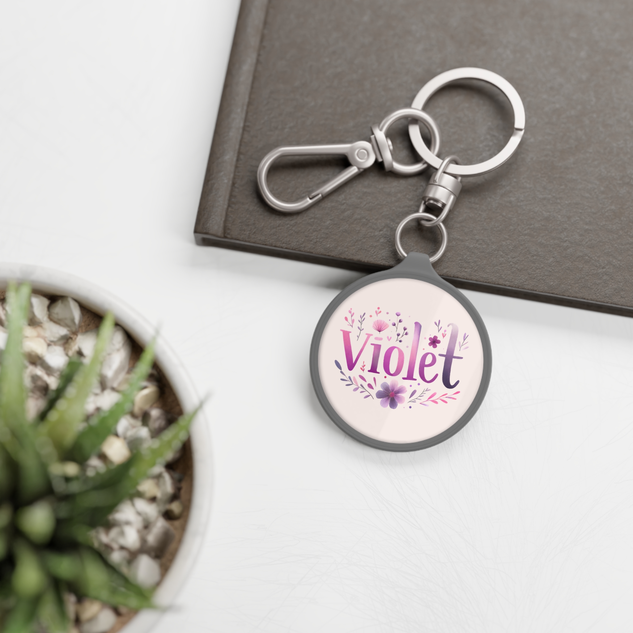 Violet Keychain Tag