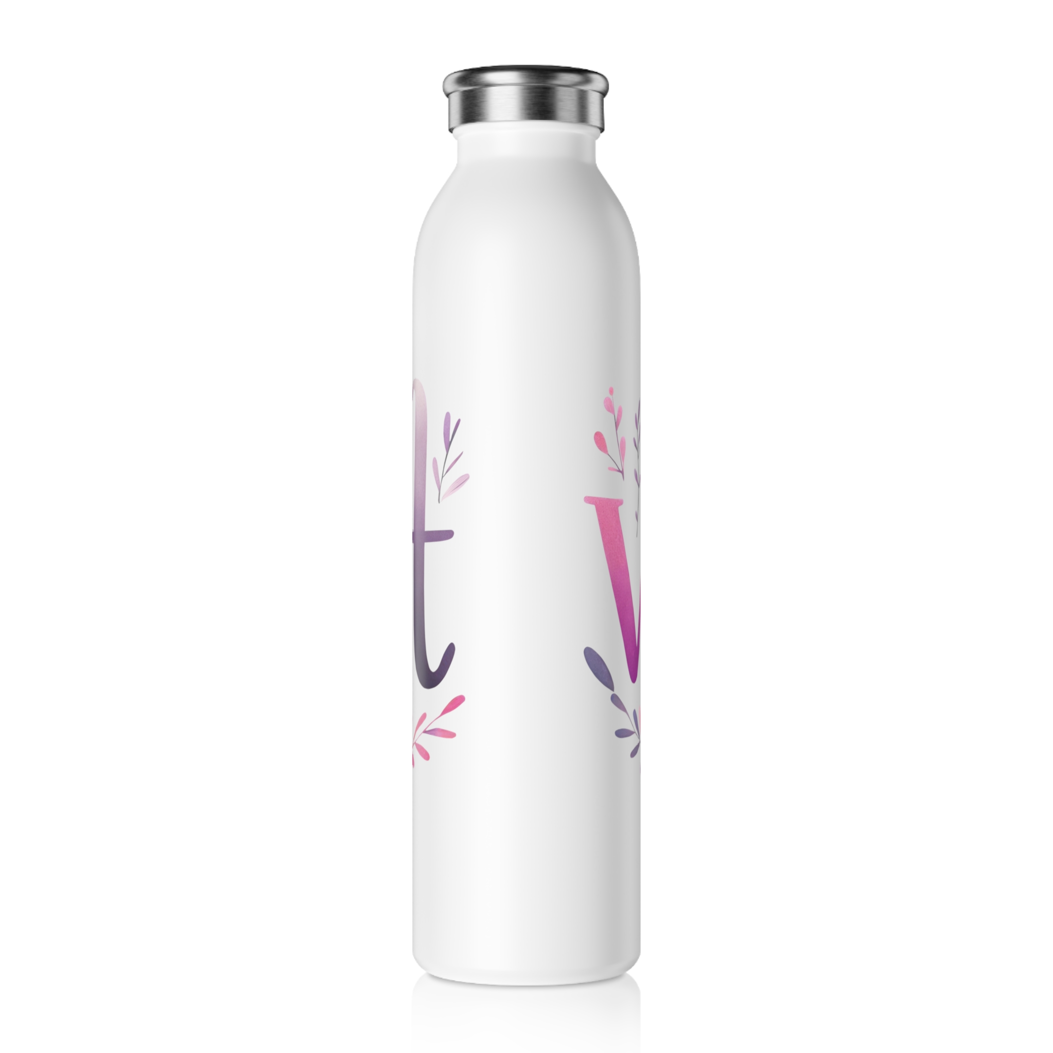 Violet Stainless Steel Slim Water Bottle
