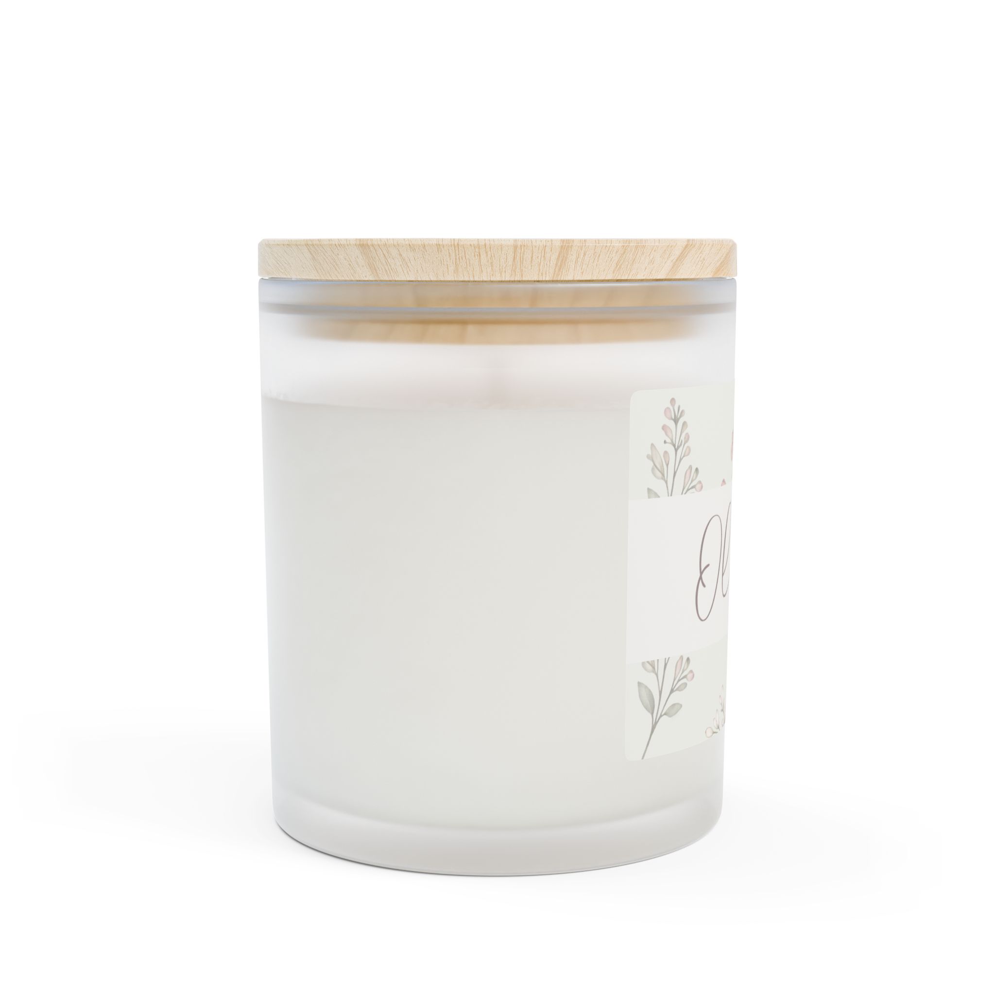 Wildflower Heirloom Floral Candle – 11oz Personalized Frosted Glass