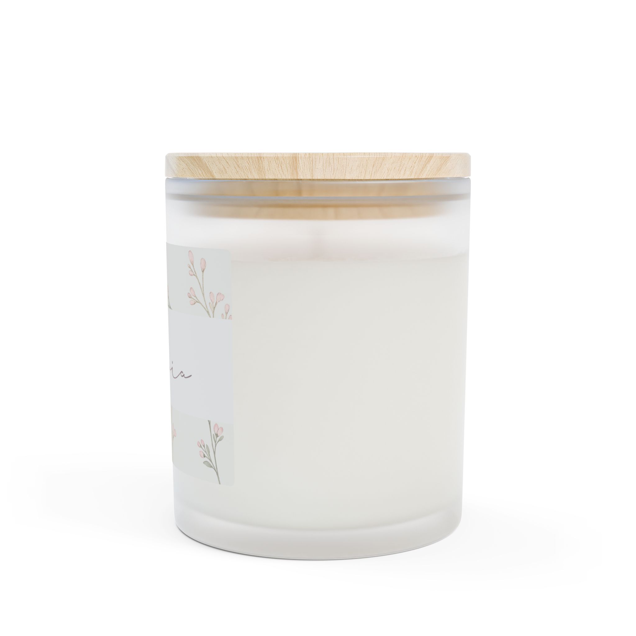 Wildflower Heirloom Floral Candle – 11oz Personalized Frosted Glass