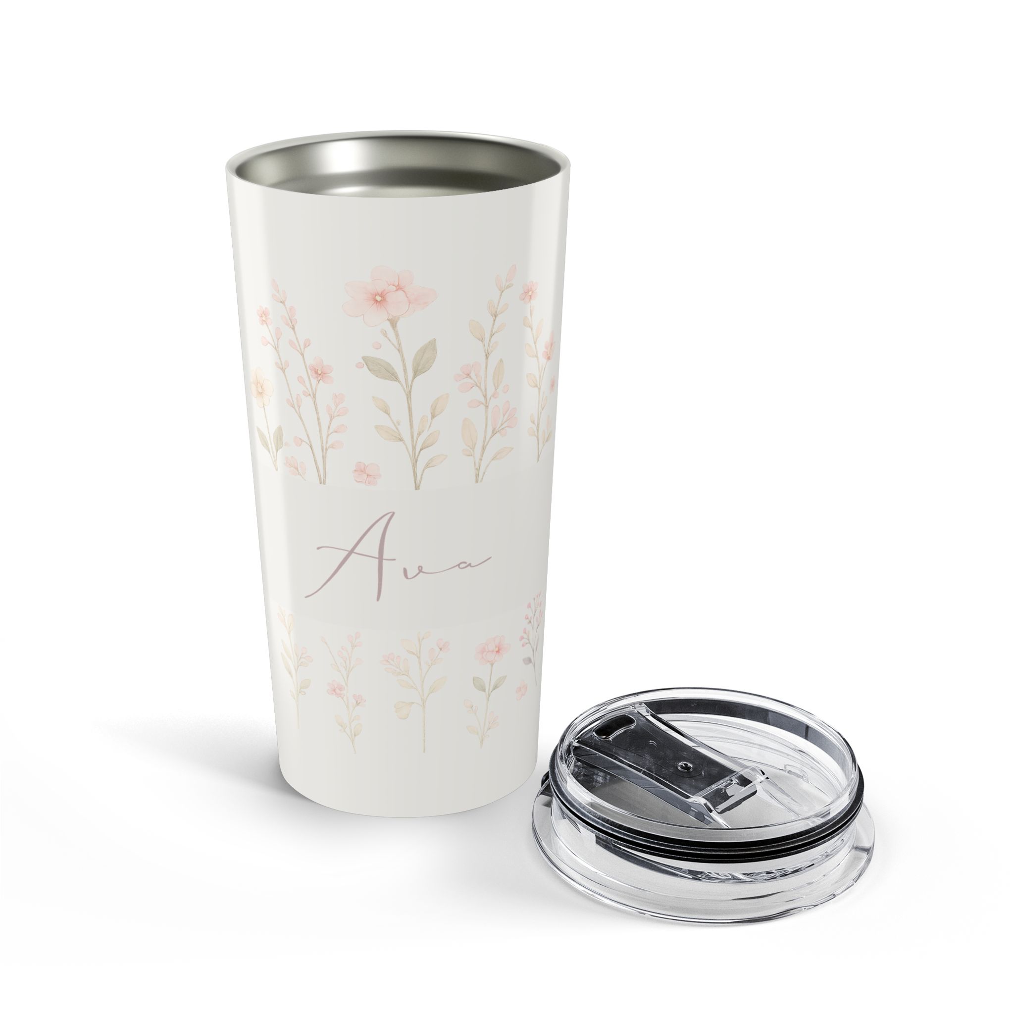 Personalized Floral Tumbler 20oz – Heirloom Garden