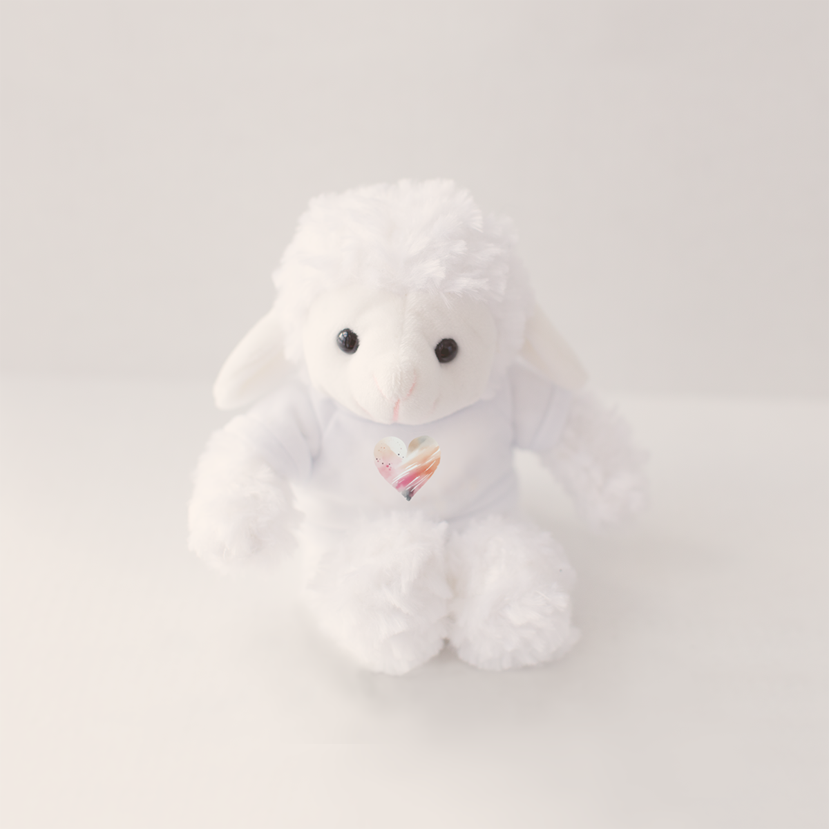 Watercolor Heart Petite Plushy