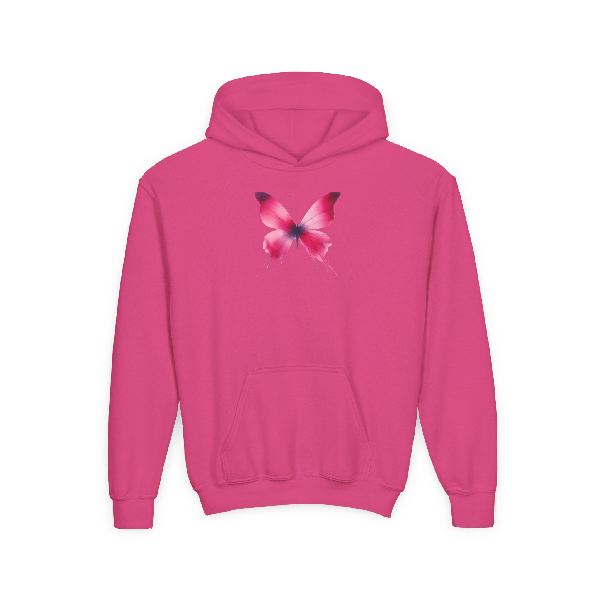 Fuchsia Butterfly Youth Hoodie