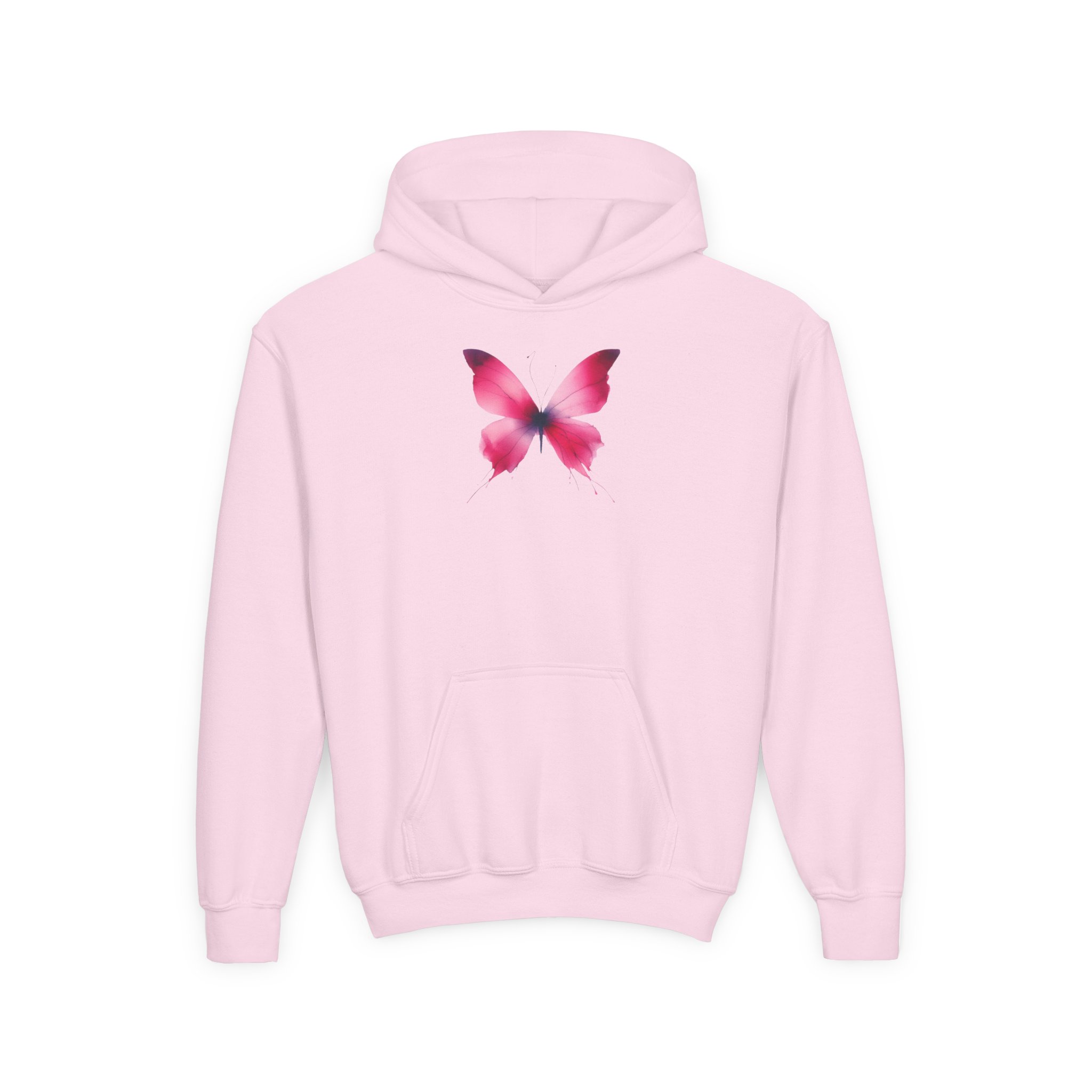 Fuchsia Butterfly Youth Hoodie