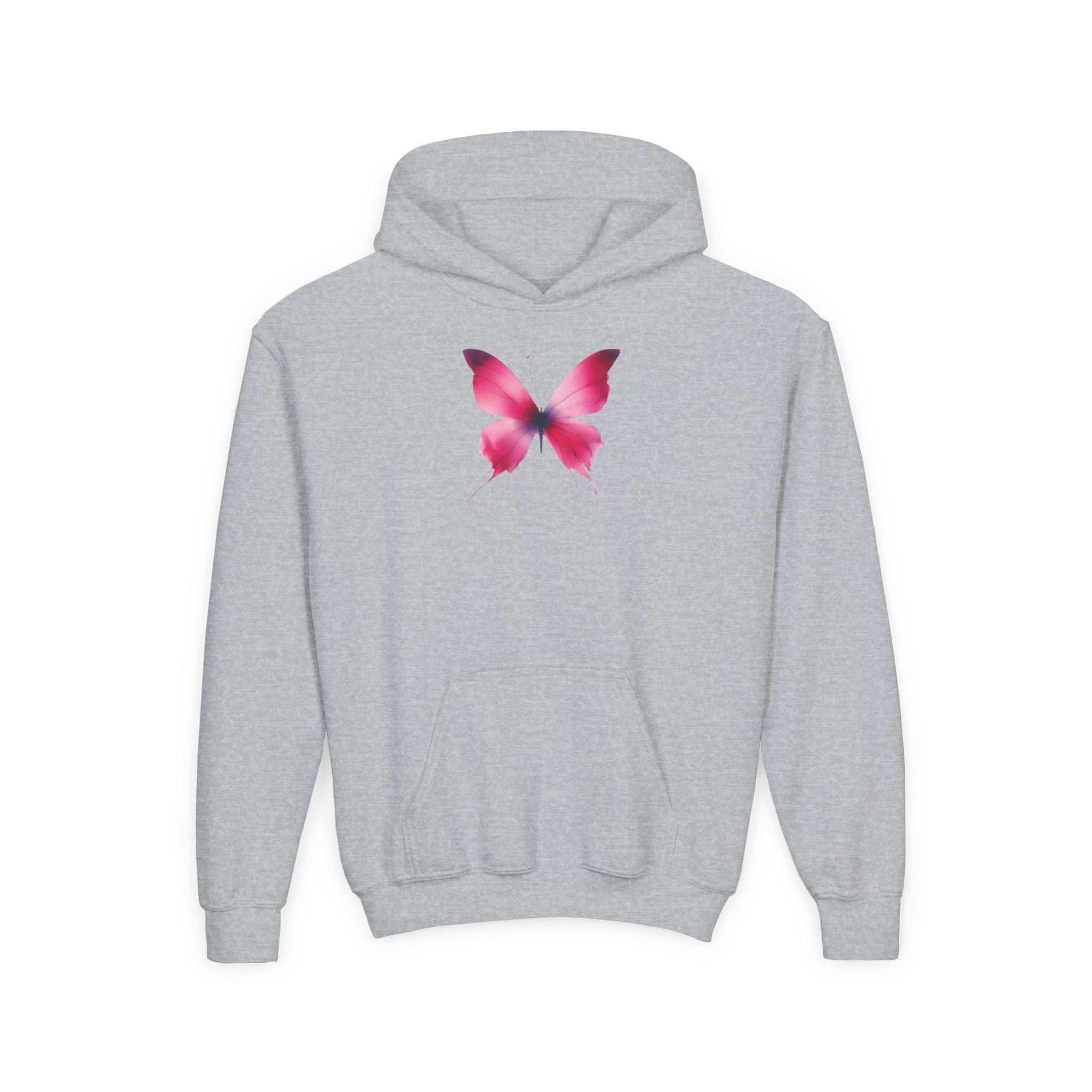 Fuchsia Butterfly Youth Hoodie