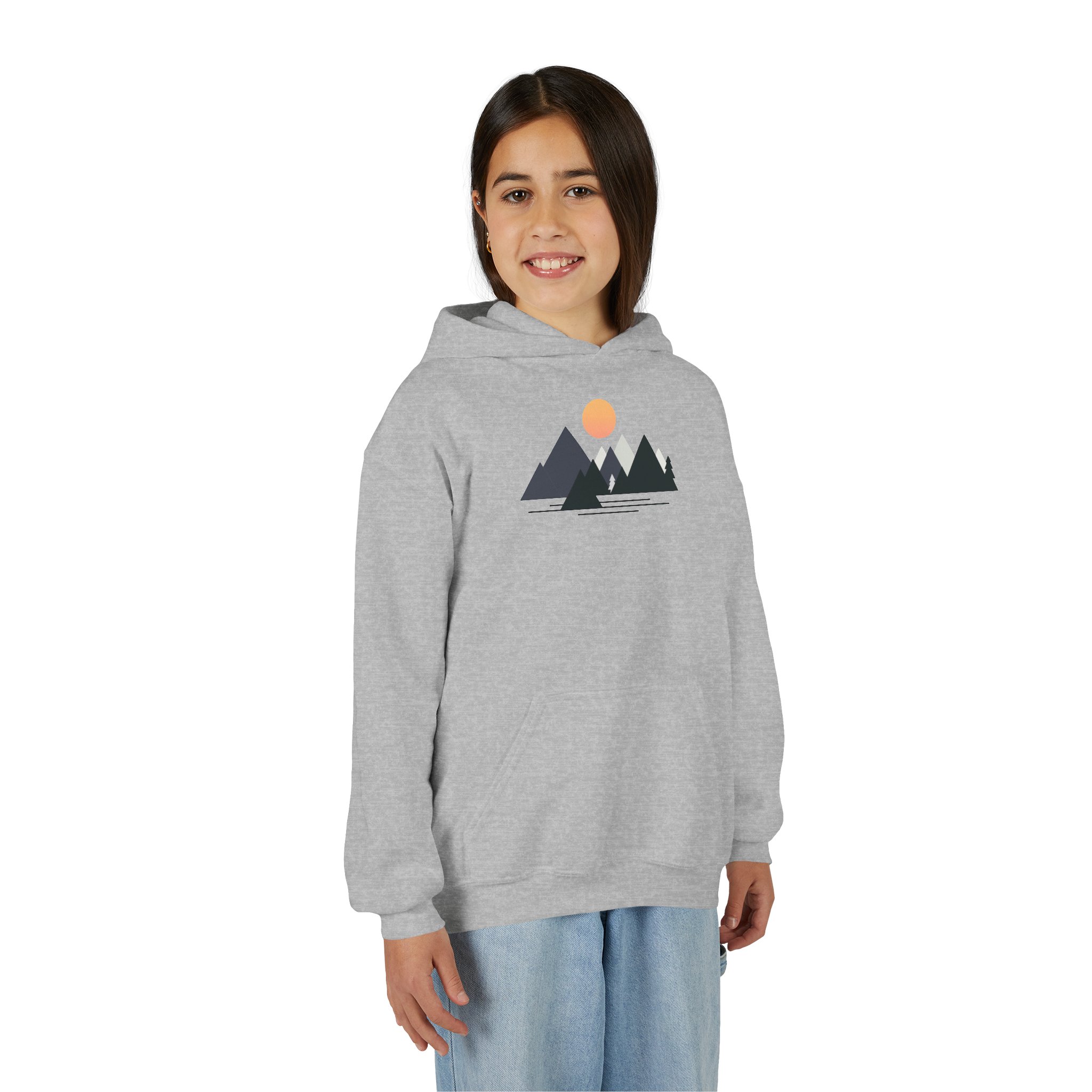 Geo Mountain Youth Hoodie